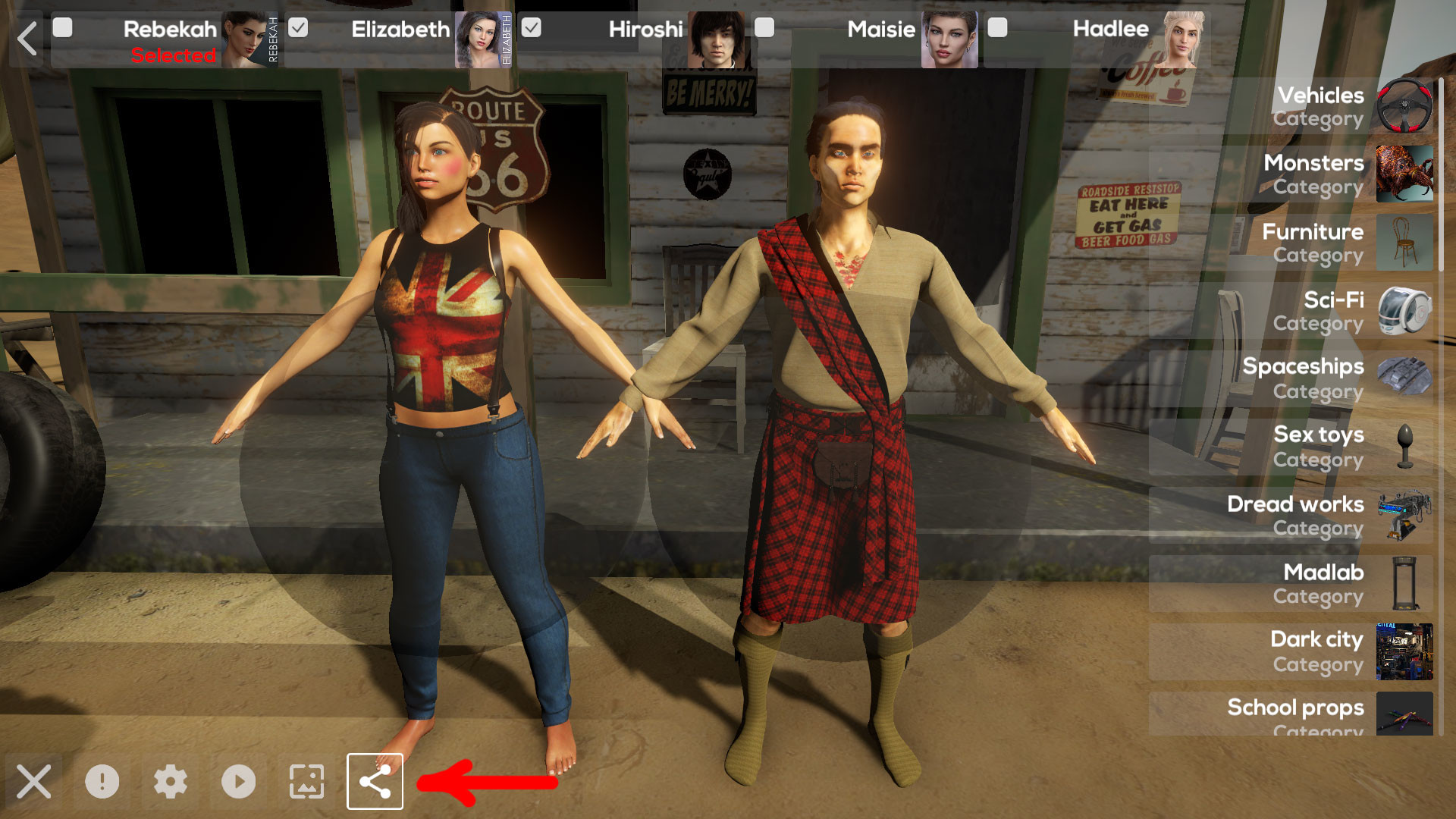Props pack for 3D Visual Novel Maker screenshot 1