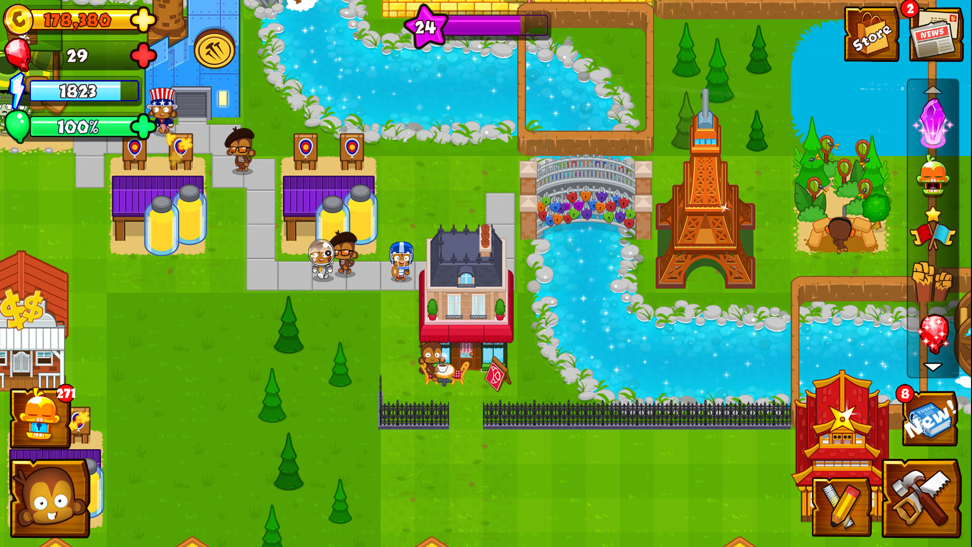 Bloons Monkey City - Eiffel Tower Pack screenshot 4
