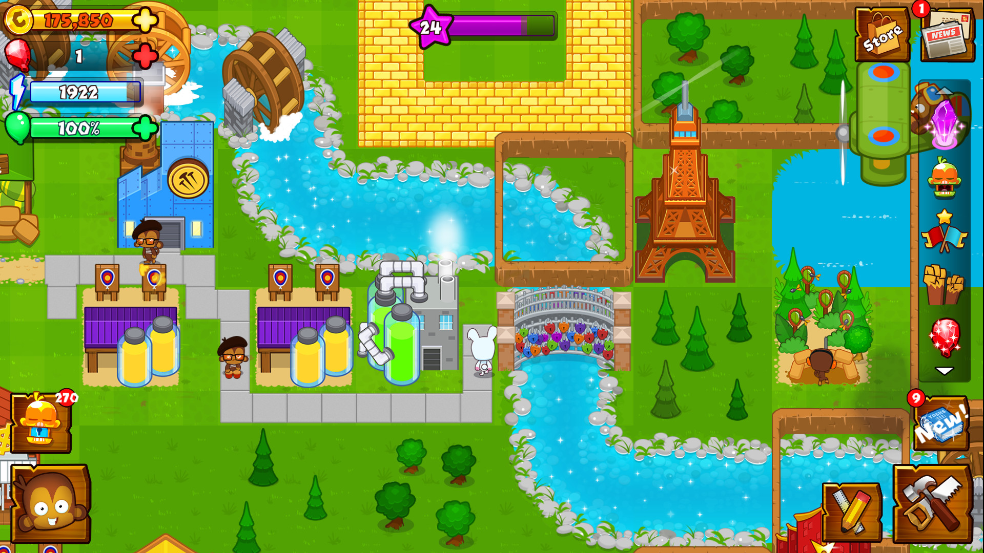 Bloons Monkey City - Eiffel Tower Pack screenshot 5