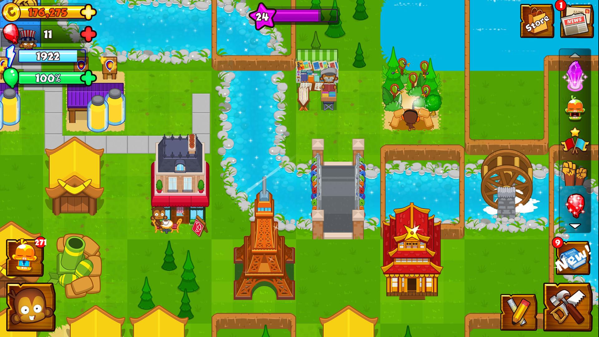 Bloons Monkey City - Eiffel Tower Pack screenshot 3