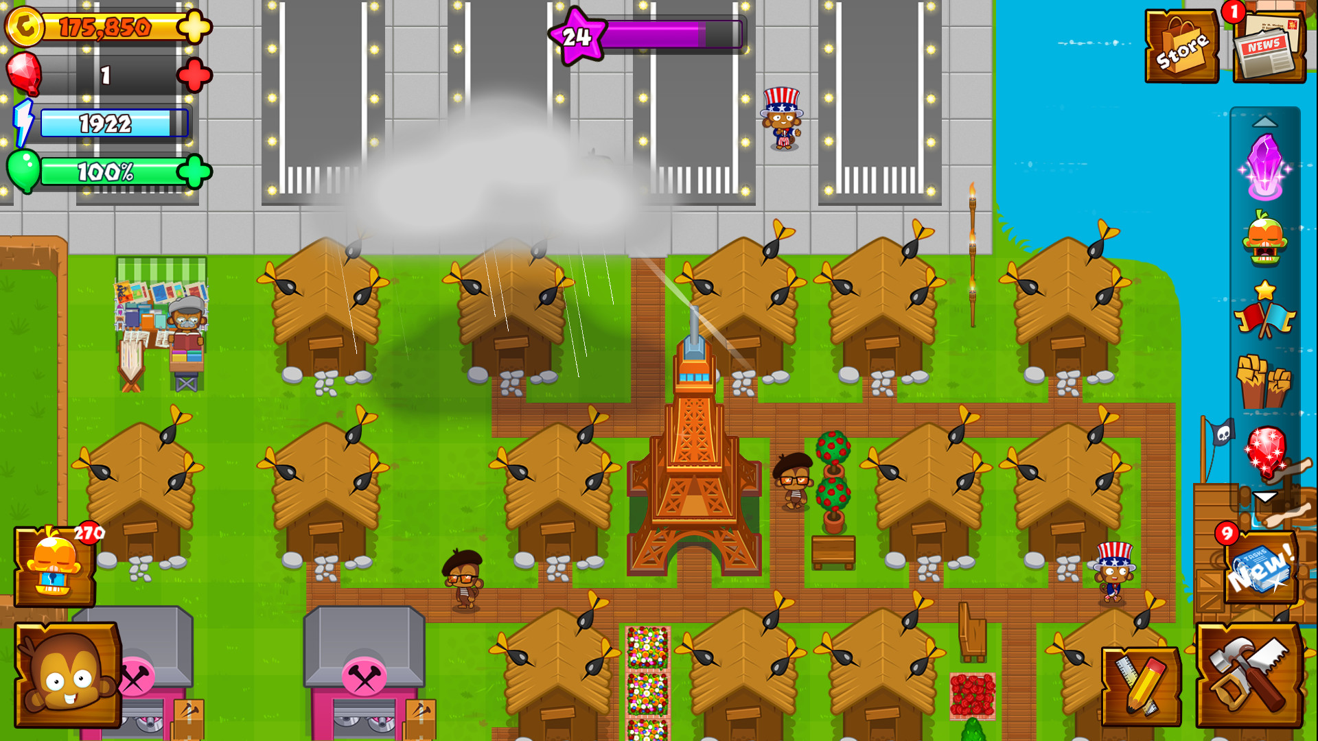 Bloons Monkey City - Eiffel Tower Pack screenshot 2