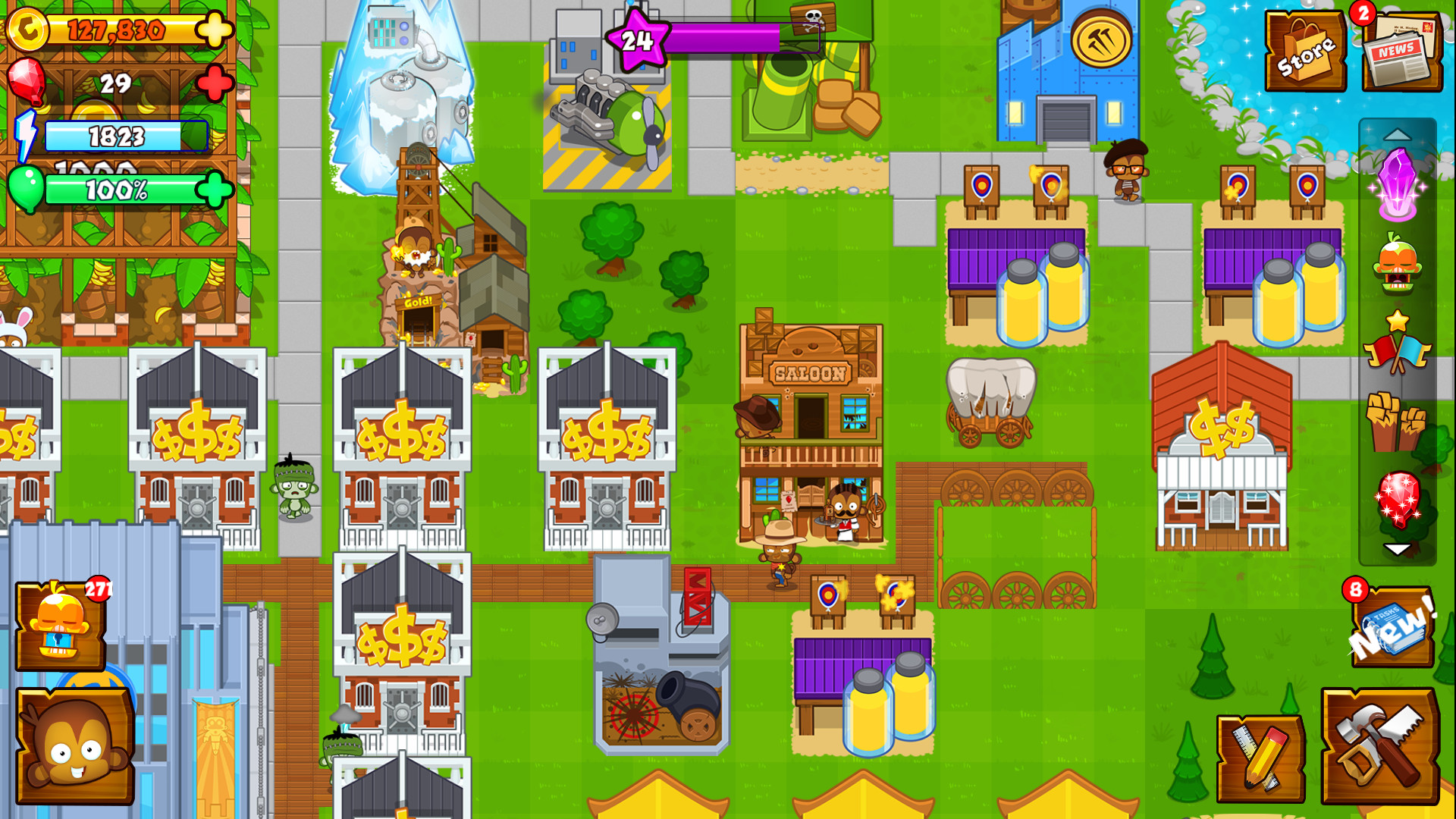Bloons Monkey City - Frontier Pack screenshot 5