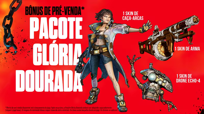 Borderlands 4 Pc Bônus Pré-Venda Borderlands 4 Pc Pacote Glória Dourada Steam