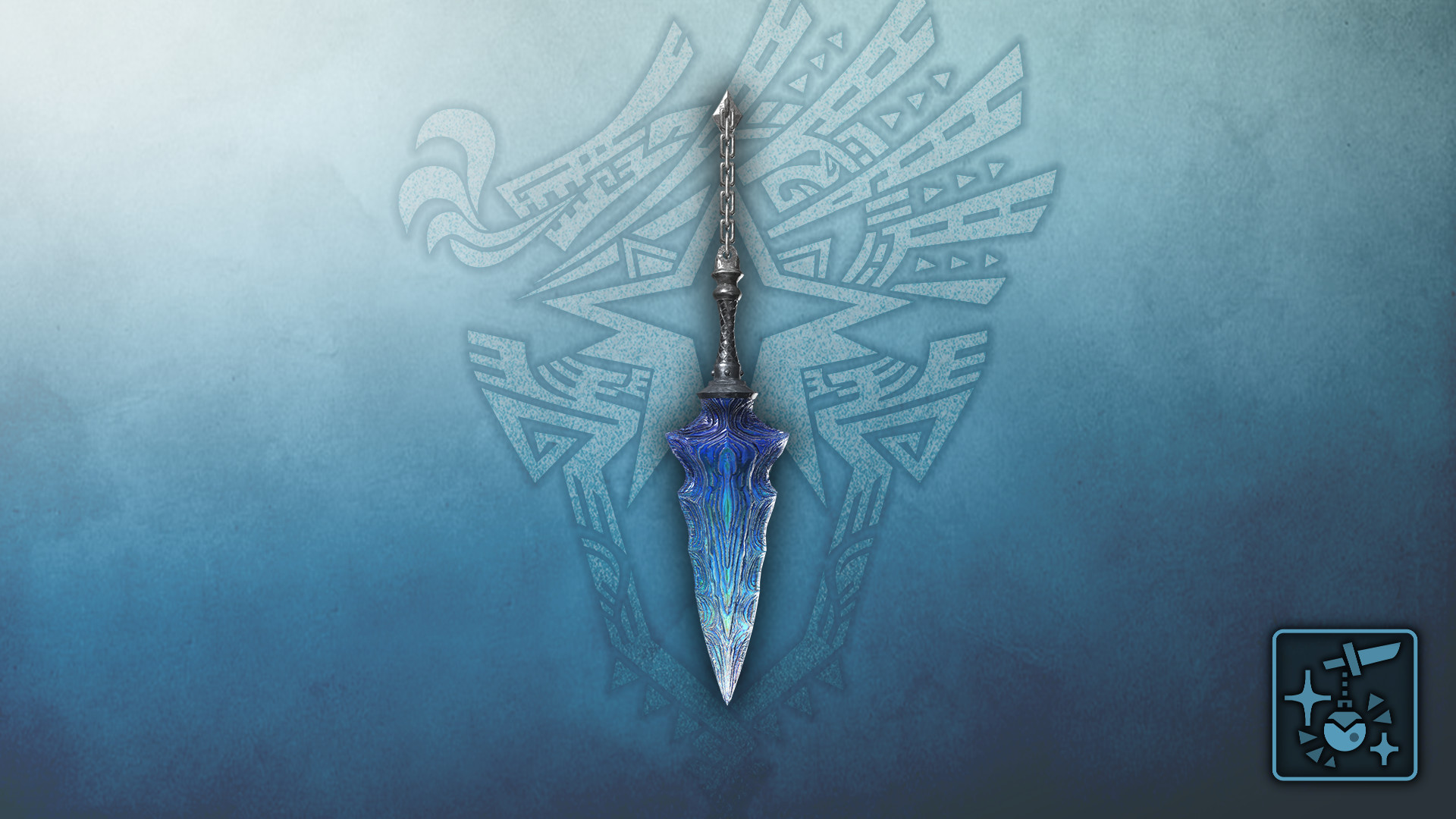 Monster Hunter World: Iceborne - Pendant: Azure Crystal Knife screenshot 1