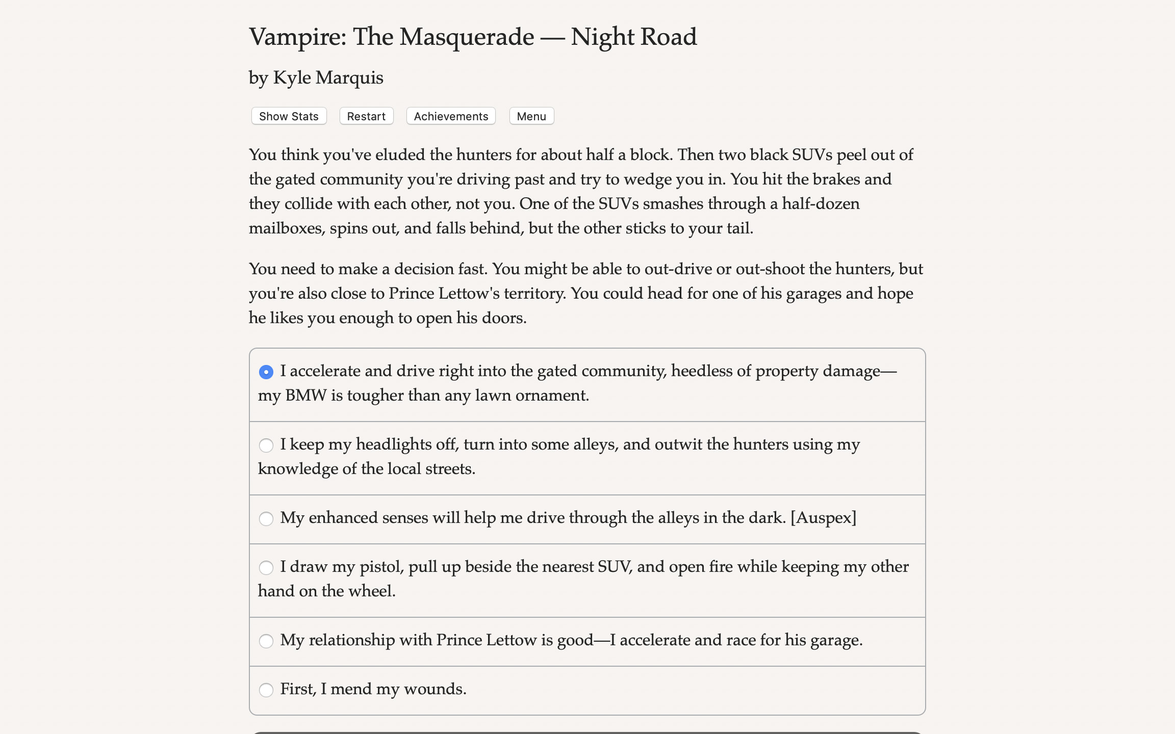 Vampire: The Masquerade — Night Road screenshot 4