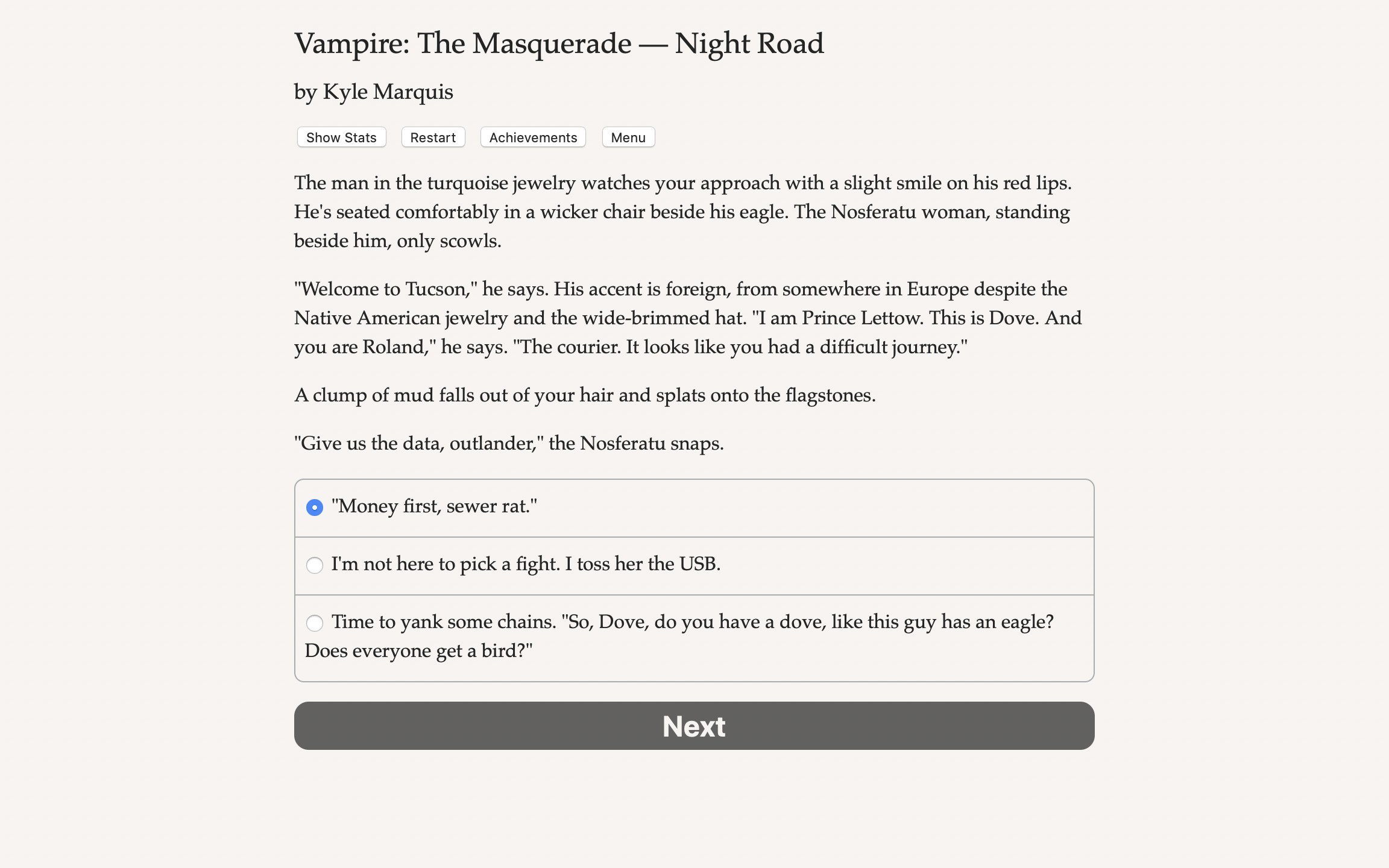 Vampire: The Masquerade — Night Road screenshot 1