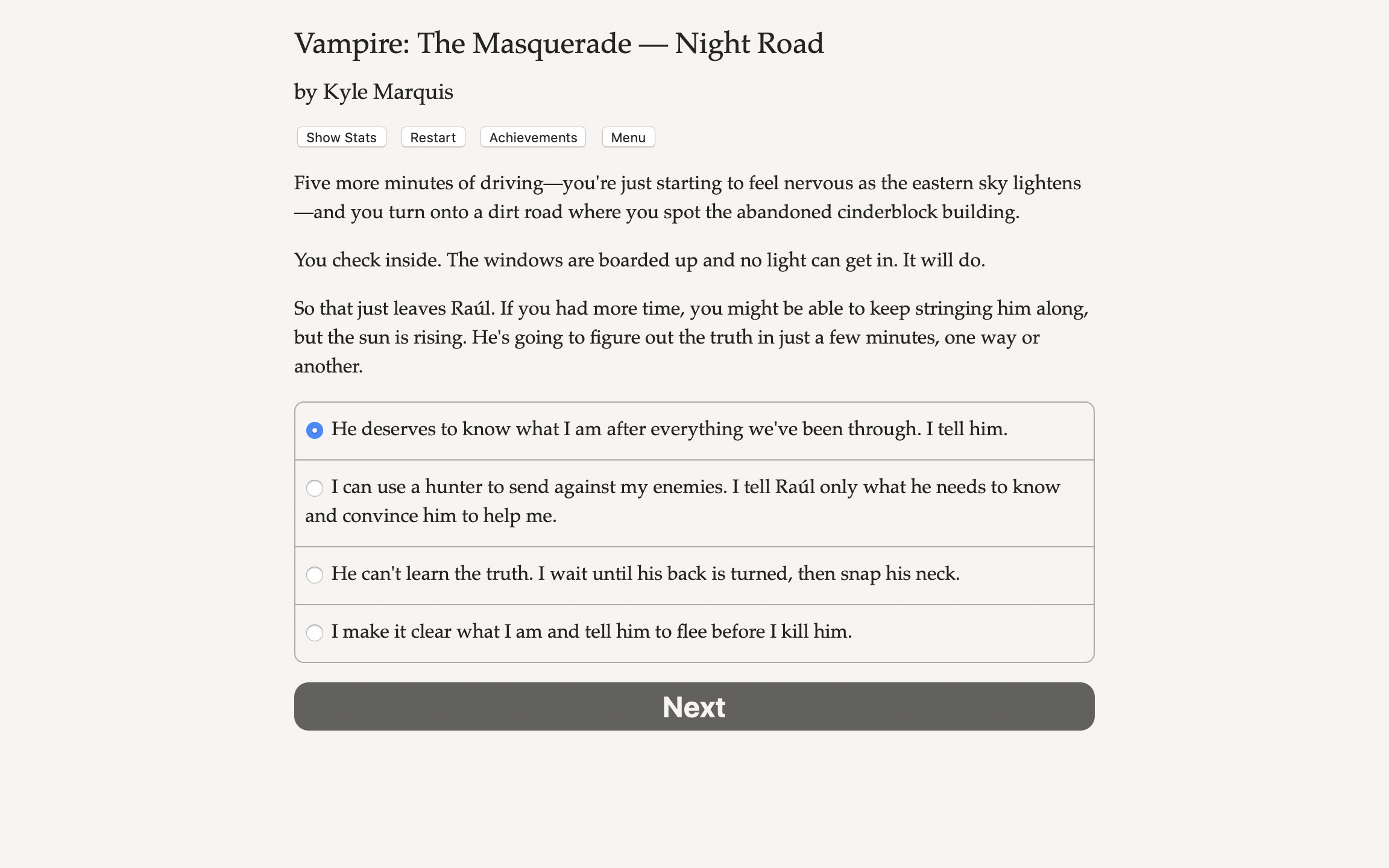 Vampire: The Masquerade — Night Road screenshot 2