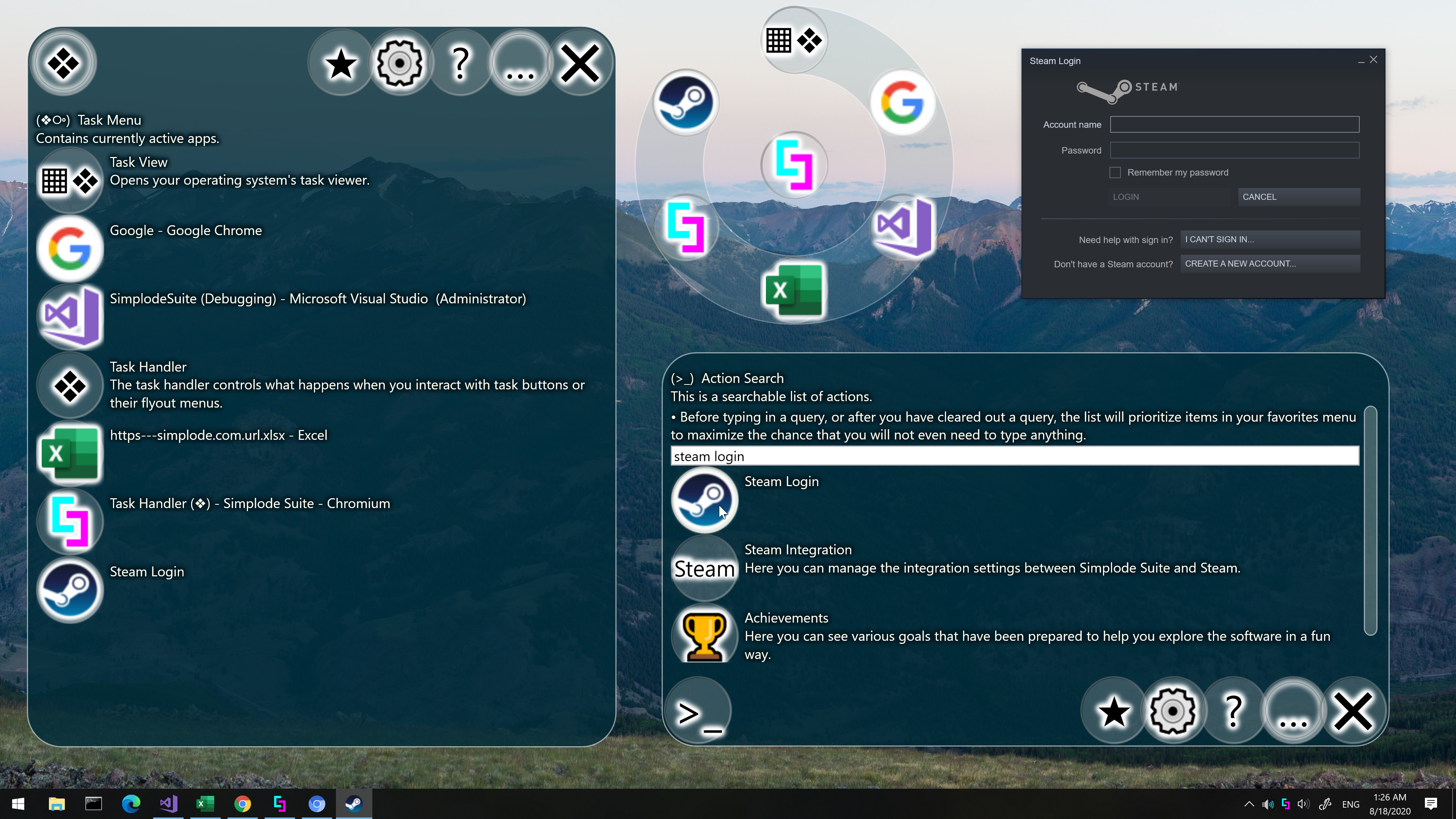 Simplode Suite - Task Menu screenshot 1