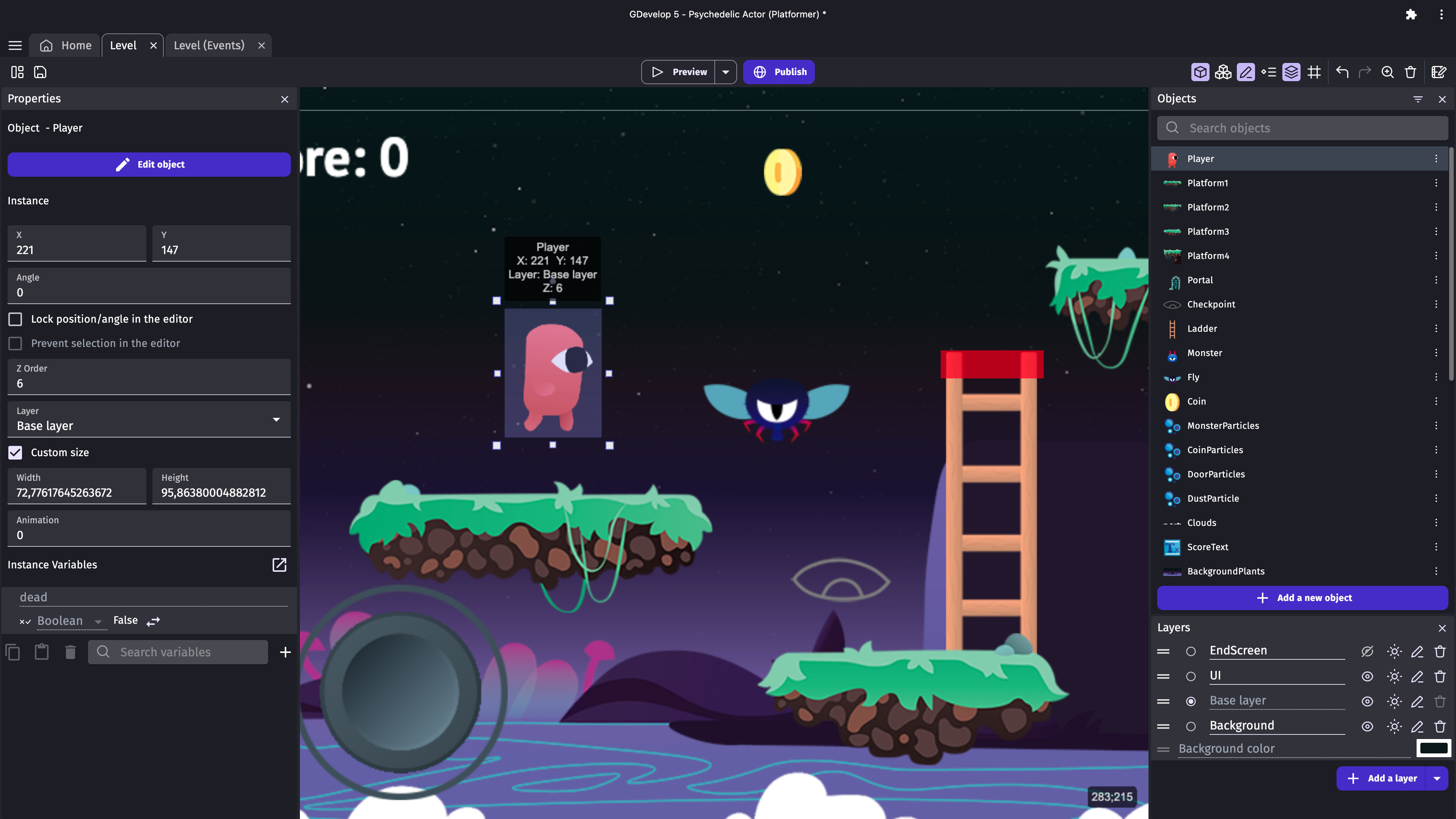 GDevelop screenshot 2