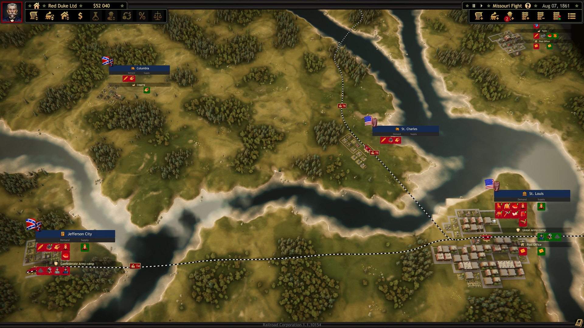 Railroad Corporation - Civil War screenshot 1