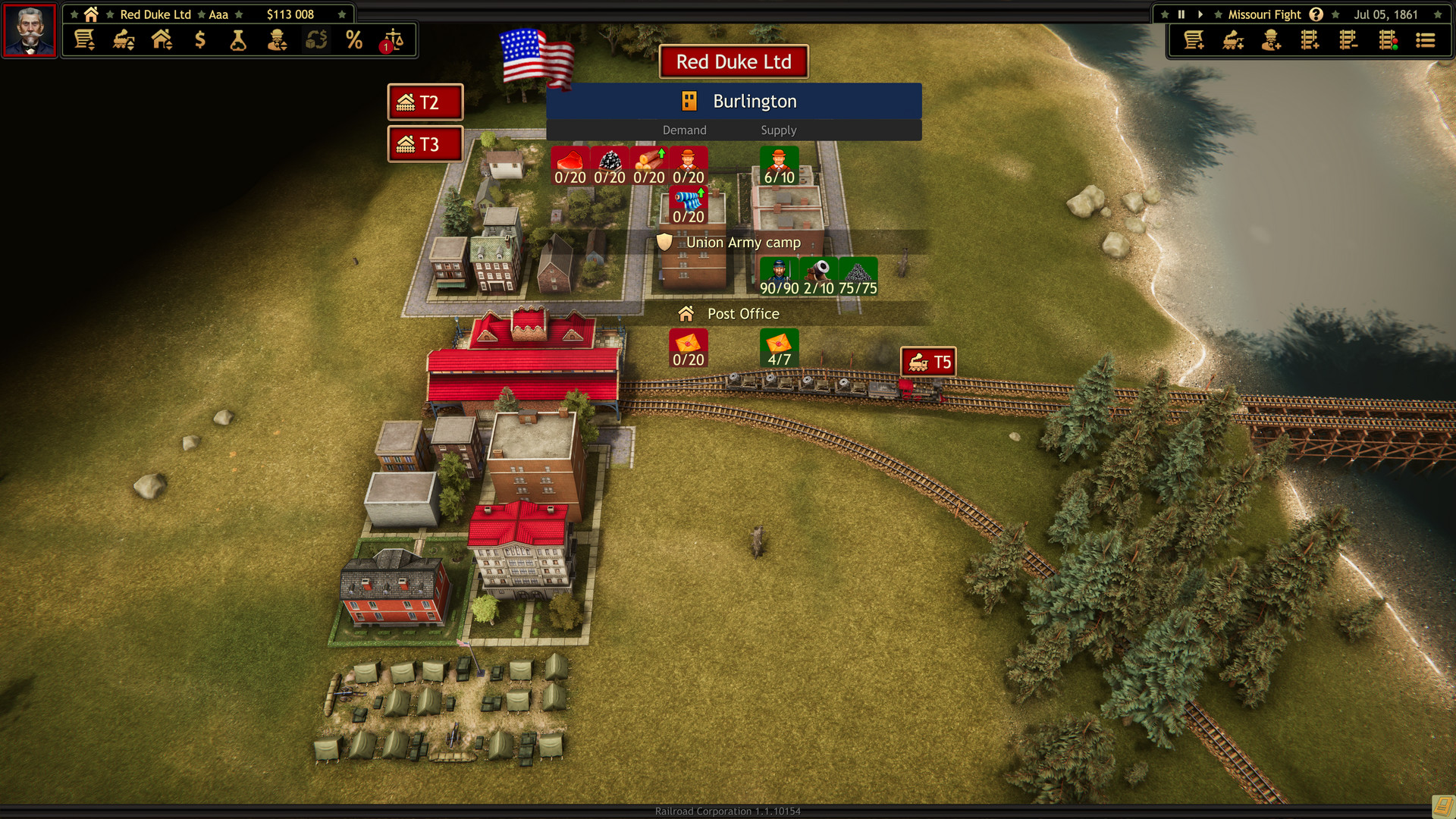 Railroad Corporation - Civil War screenshot 2