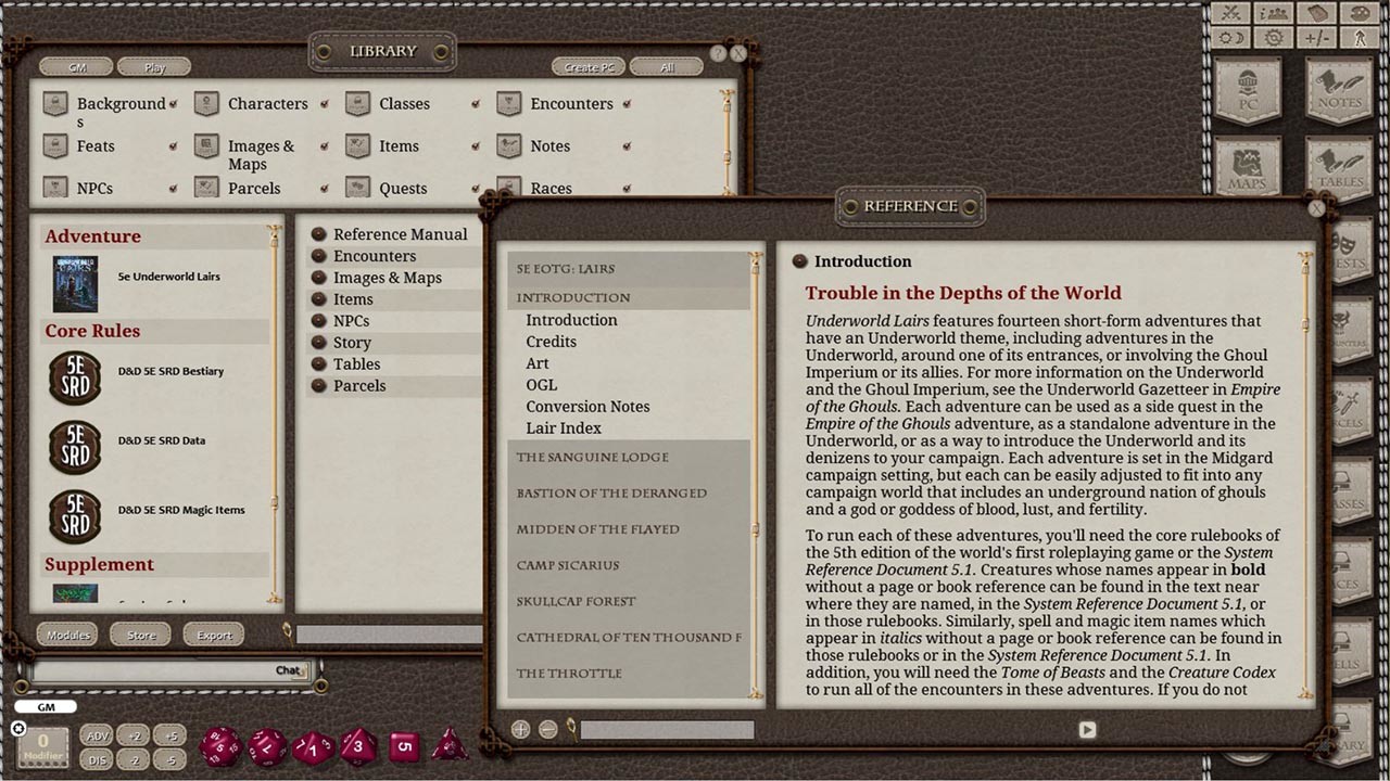 Fantasy Grounds - Underworld Lairs screenshot 2