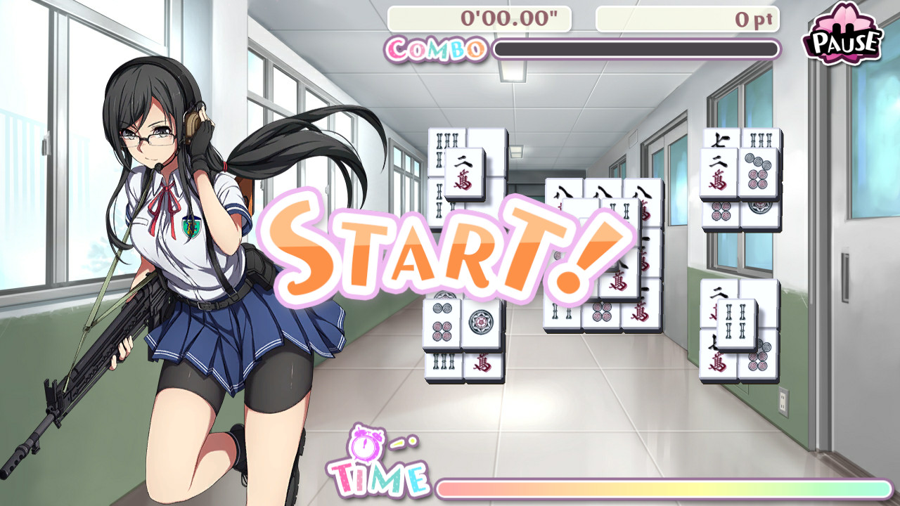 Bishoujo Battle Mahjong Solitaire screenshot 1