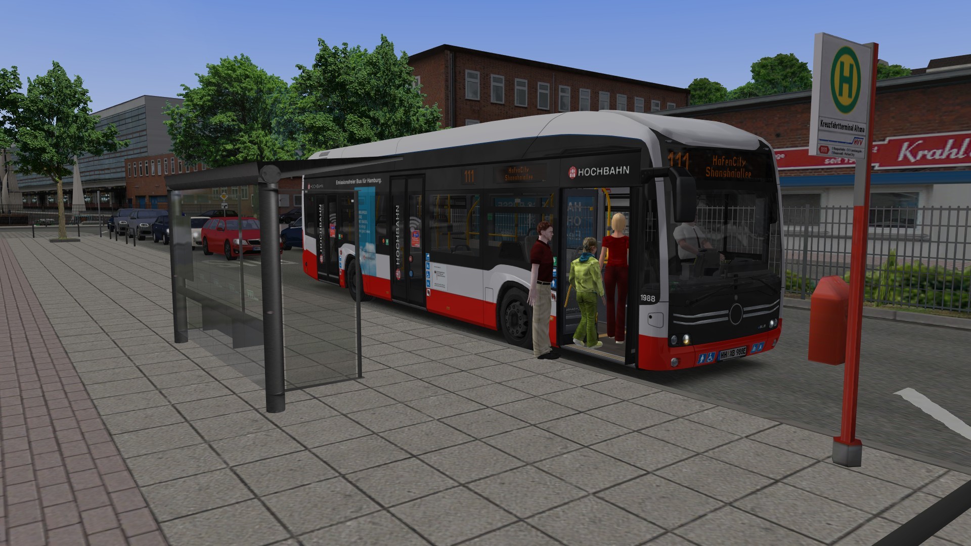 OMSI 2 Add-On E-Bus Hamburg screenshot 8