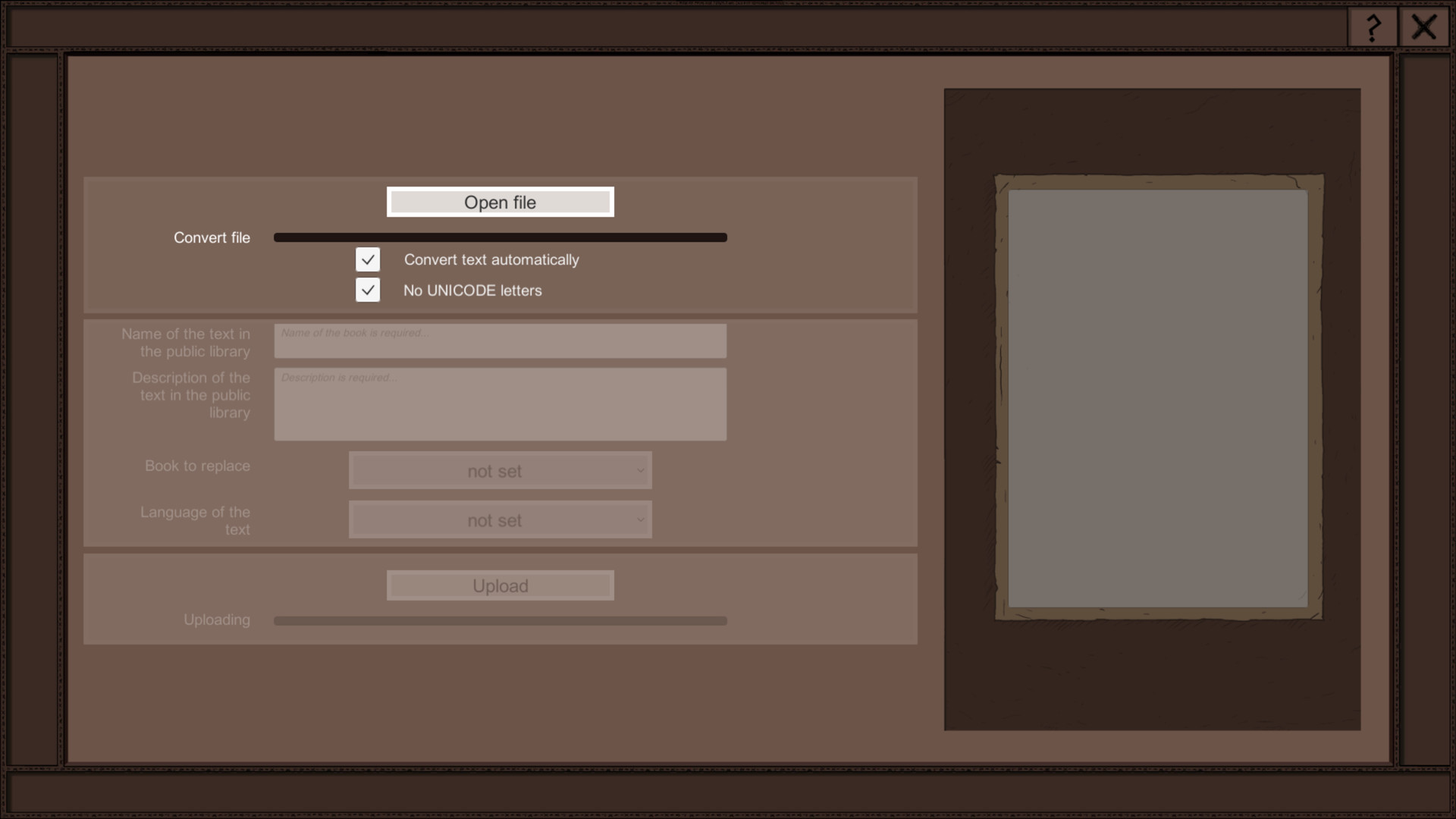 :THE LONGING: BookConverter screenshot 1