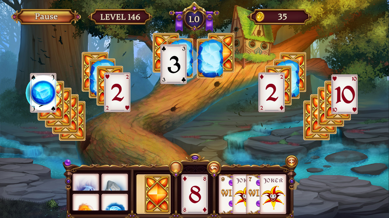 Solitaire. Elemental Wizards screenshot 4