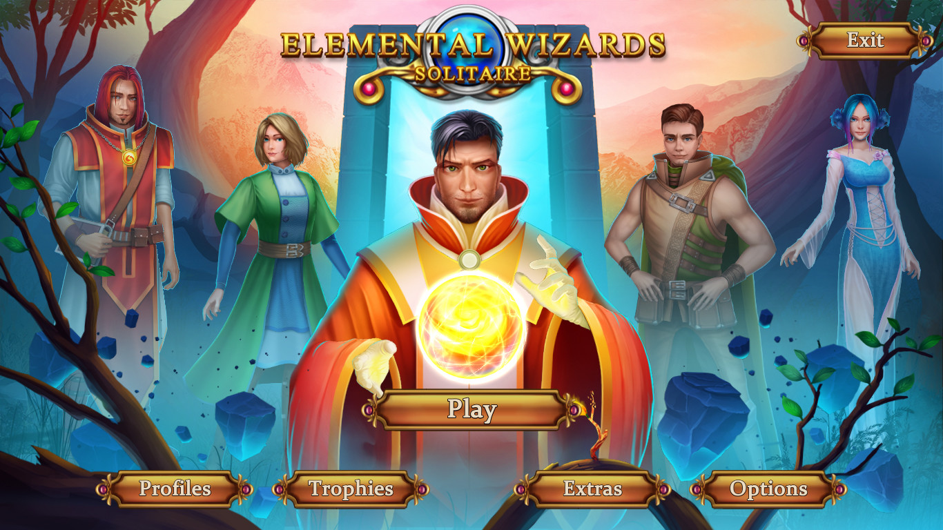 Solitaire. Elemental Wizards screenshot 1