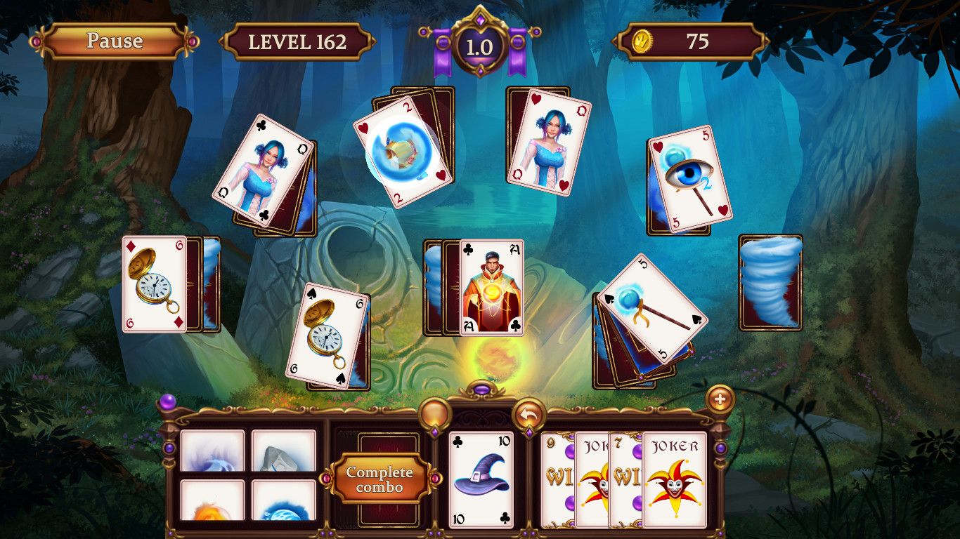 Solitaire. Elemental Wizards screenshot 5