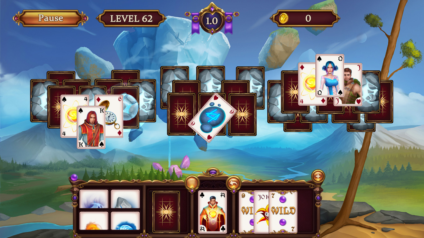 Solitaire. Elemental Wizards screenshot 2
