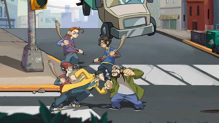 Jay and Silent Bob Chronic Blunt Punch gameplay chiến đấu trên đường phố