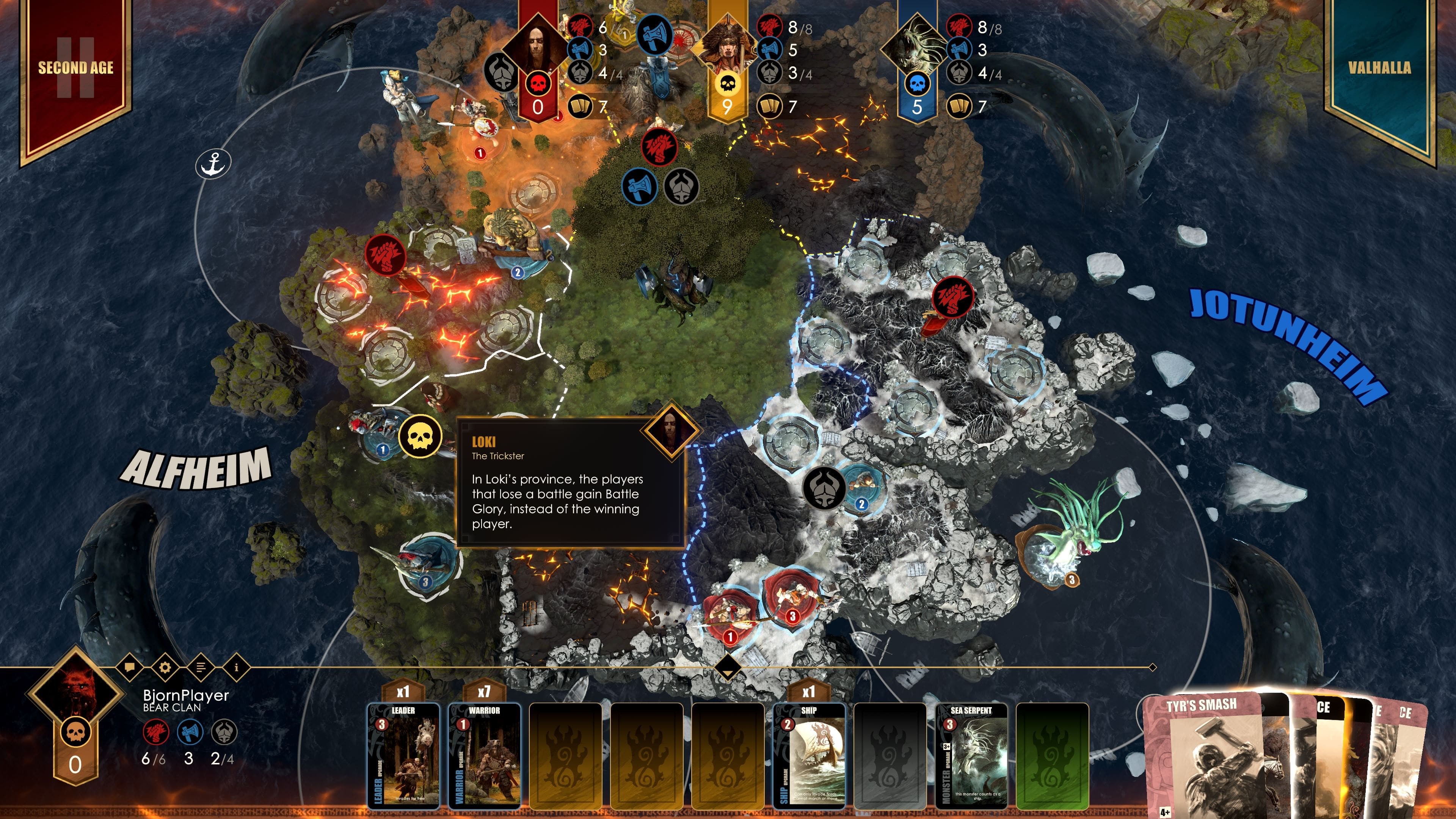 Blood Rage: Digital Edition - Gods of Asgard screenshot 2