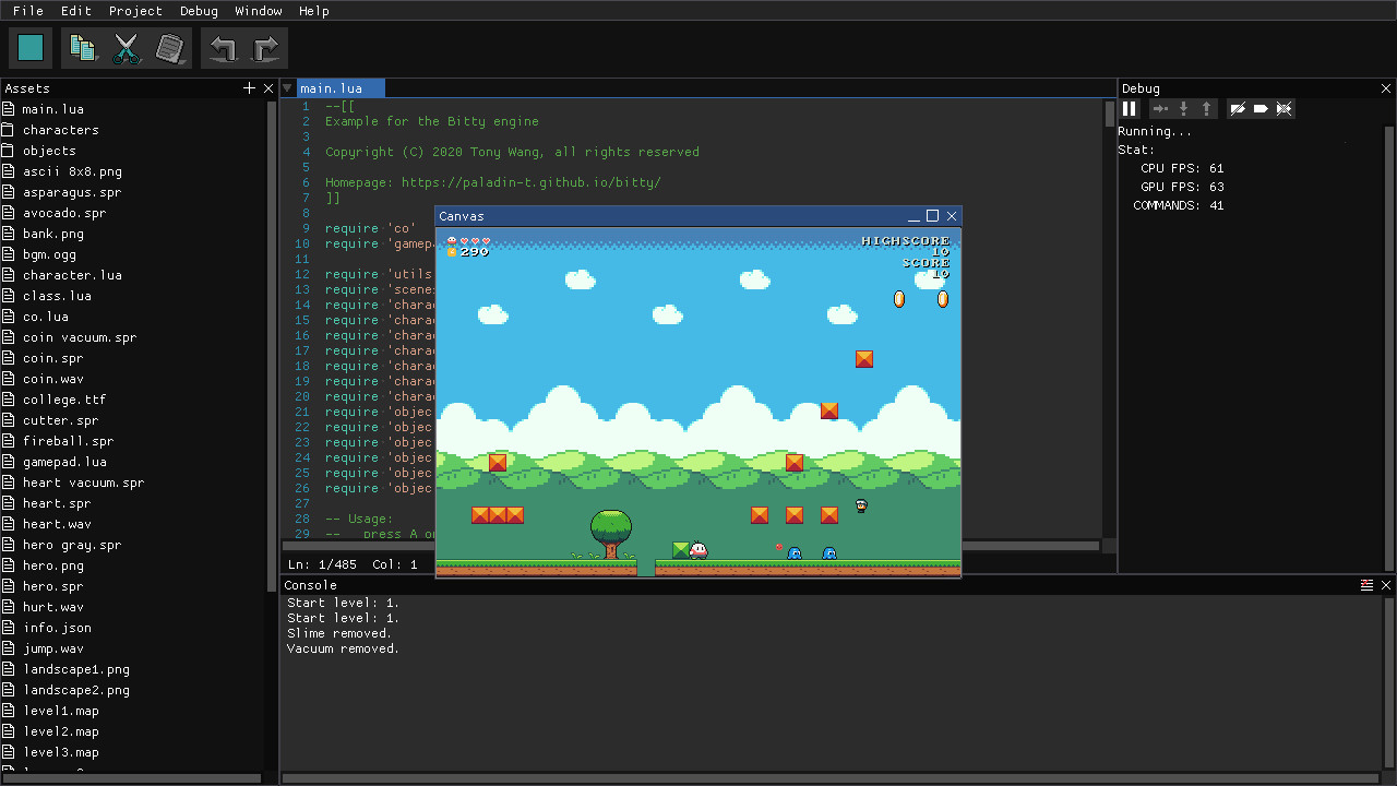 Bitty Engine screenshot 1