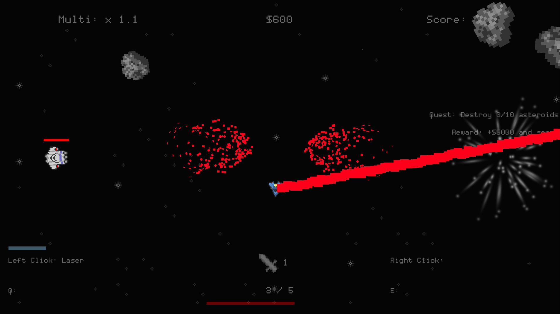 Asteroids... But Roguelite screenshot 4
