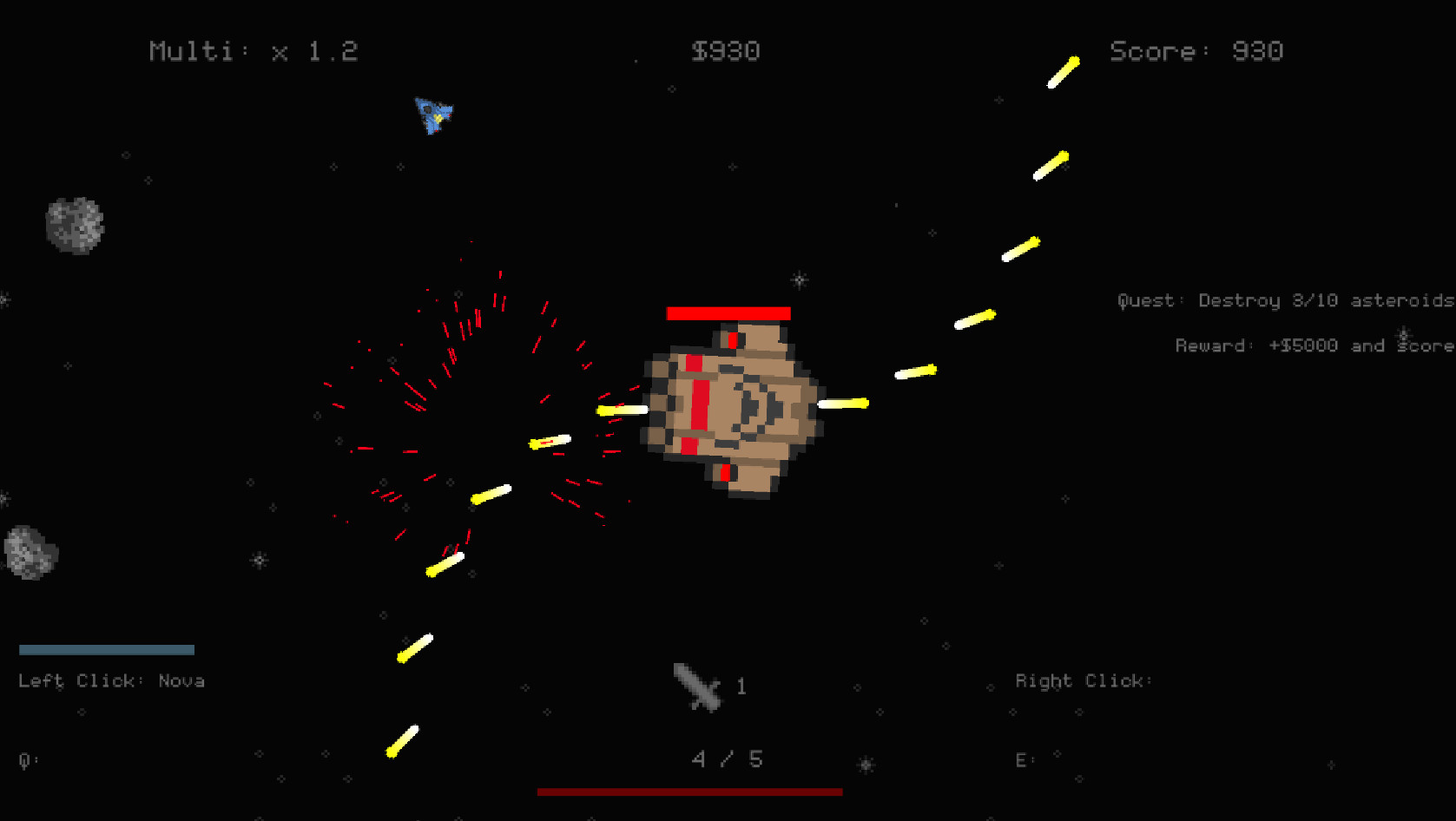 Asteroids... But Roguelite screenshot 2