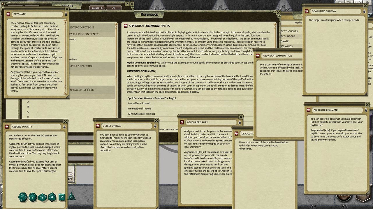 Fantasy Grounds - Mythic Spell Compendium screenshot 3