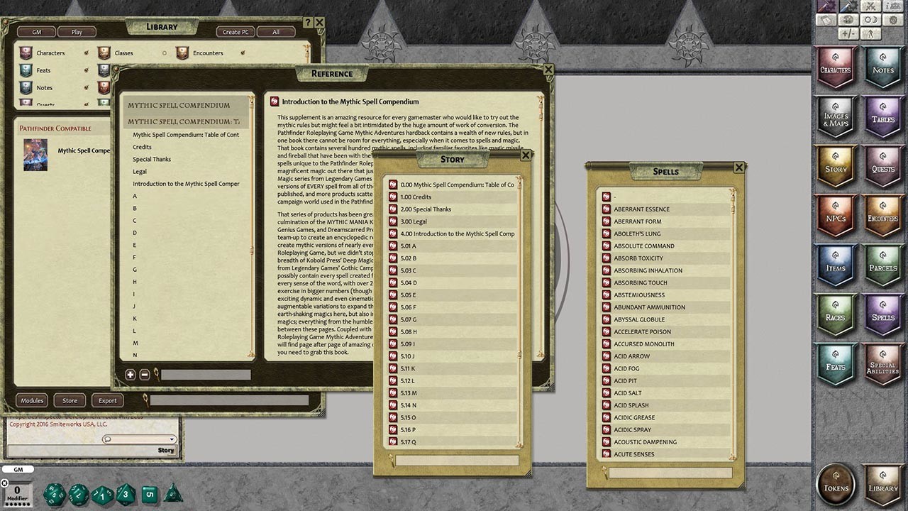 Fantasy Grounds - Mythic Spell Compendium screenshot 5