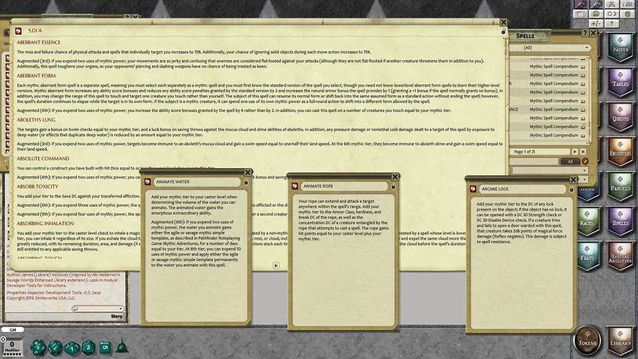 Fantasy Grounds - Mythic Spell Compendium screenshot 2