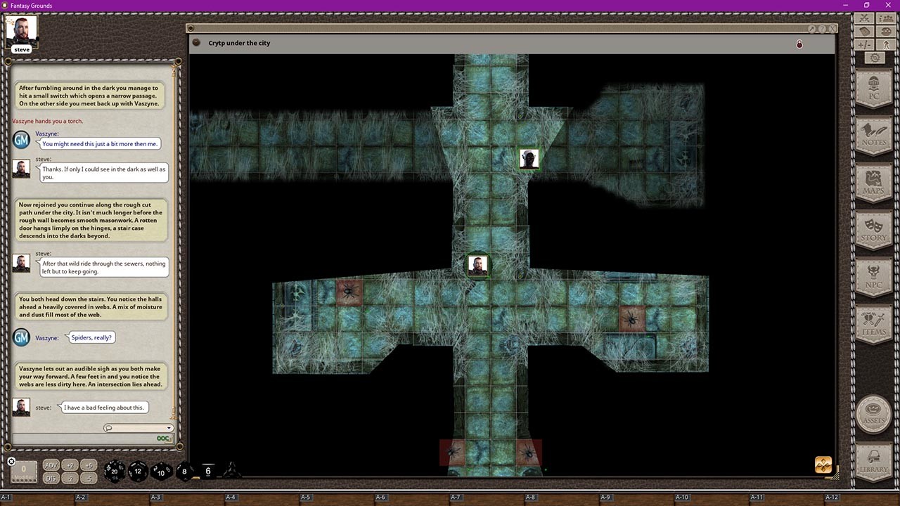 Fantasy Grounds - Black Scrolls Dark Crypts (Map Tile Pack) screenshot 4