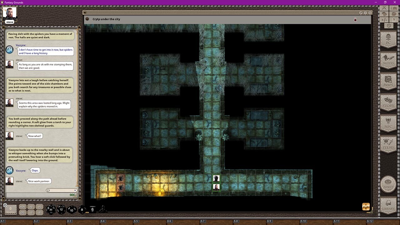 Fantasy Grounds - Black Scrolls Dark Crypts (Map Tile Pack) screenshot 3