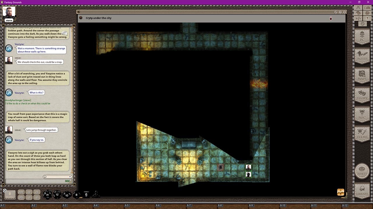 Fantasy Grounds - Black Scrolls Dark Crypts (Map Tile Pack) screenshot 5