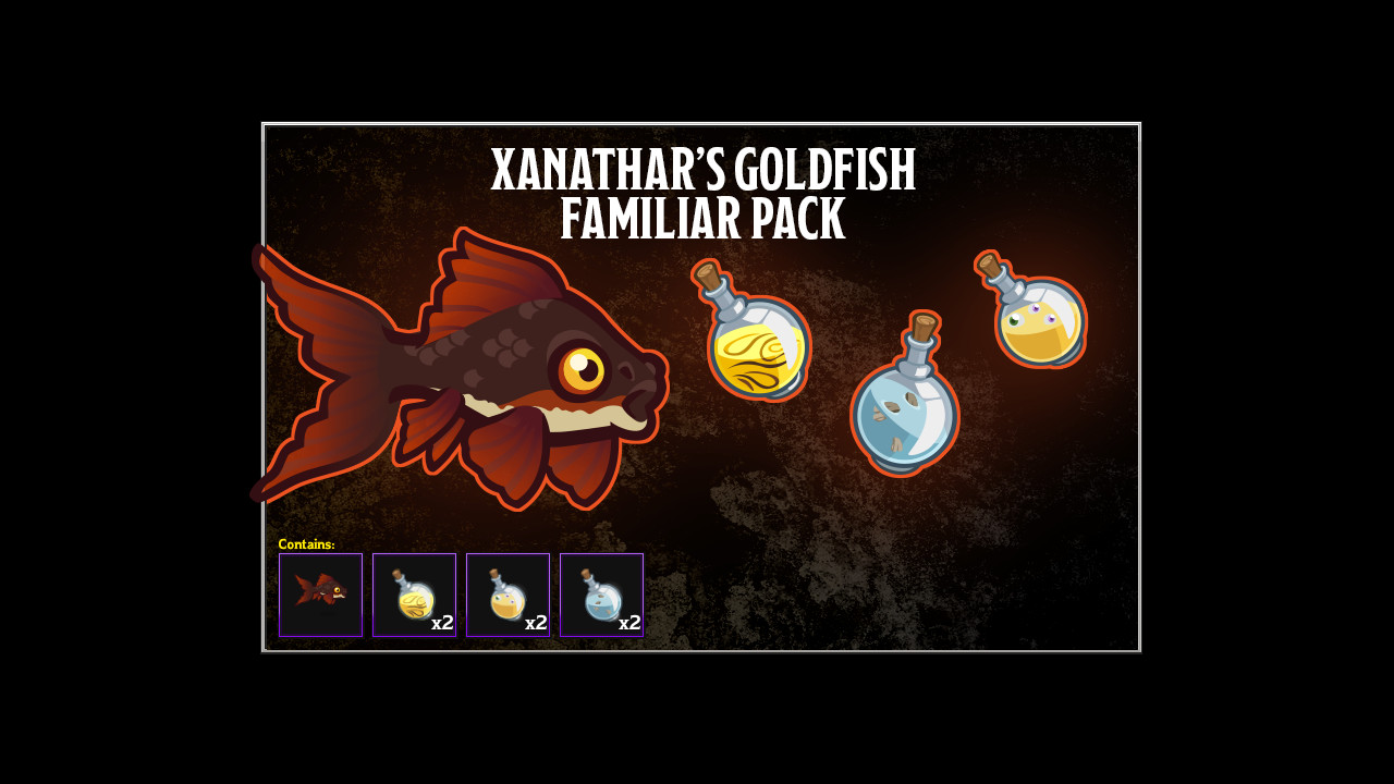 Idle Champions - Xanathar's Goldfish Familiar Pack Price history · SteamDB