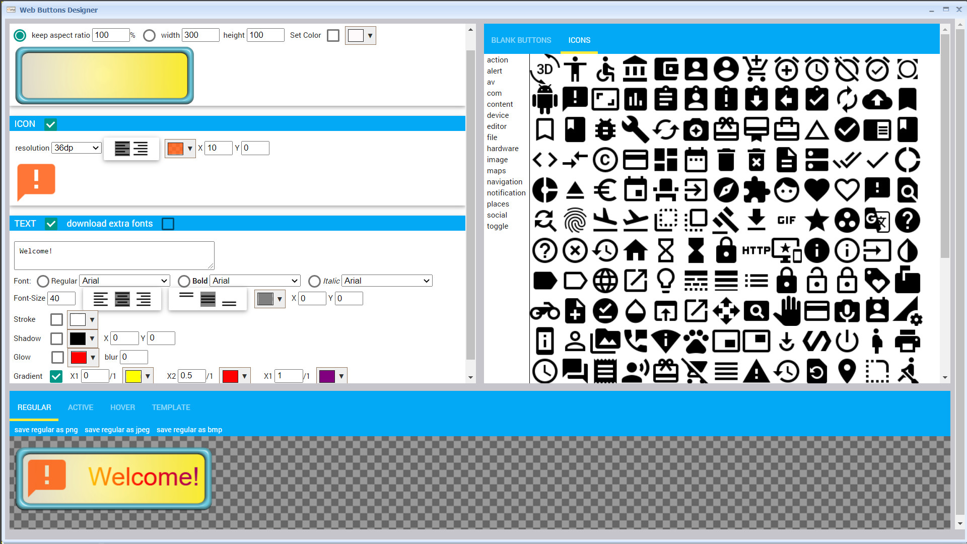 Web Buttons Designer screenshot 1
