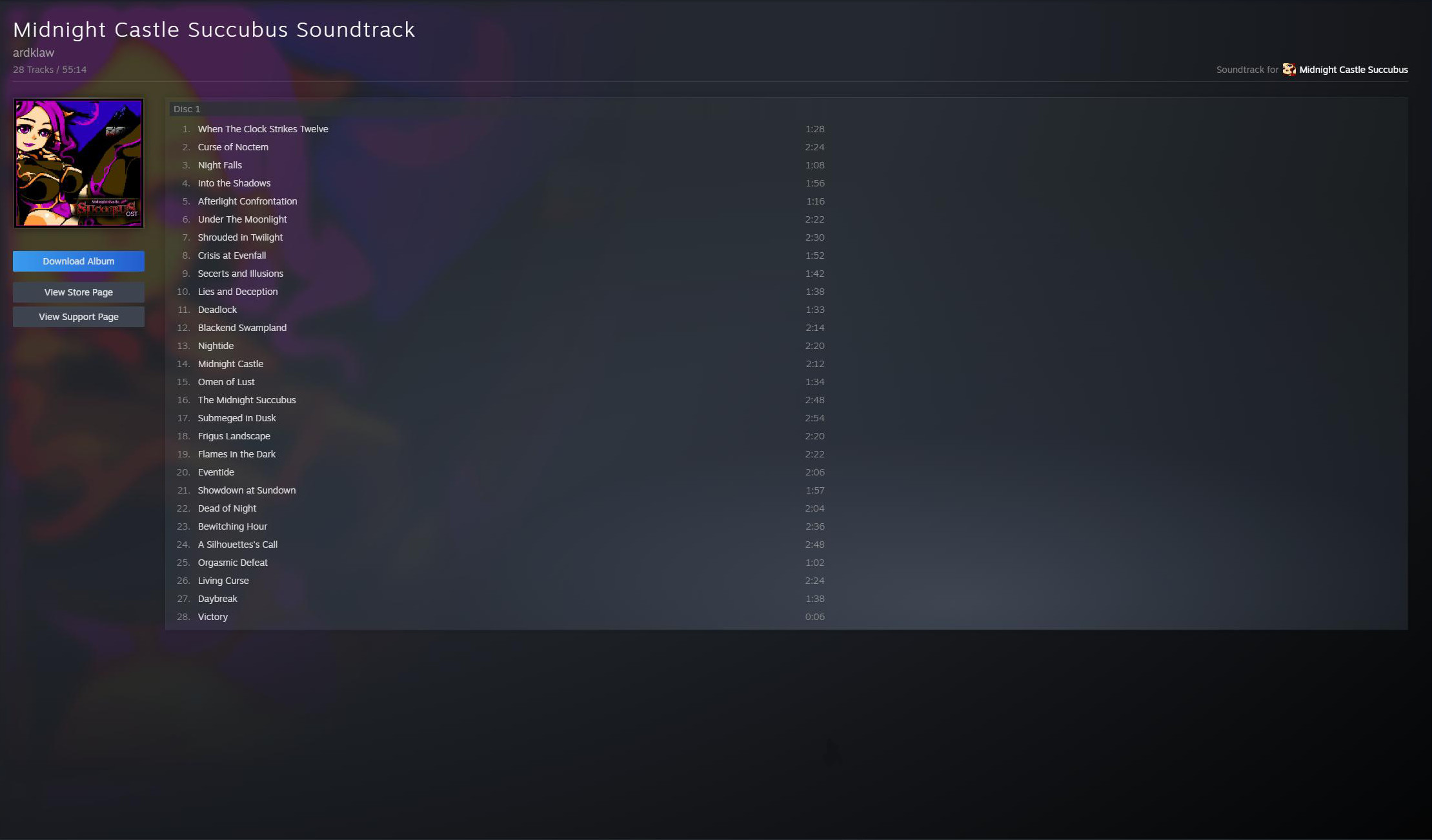 Midnight Castle Succubus Soundtrack screenshot 2
