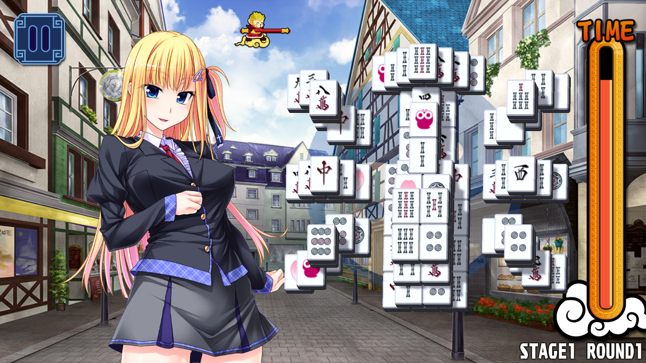 Pretty Girls Mahjong Solitaire [BLUE] screenshot 8