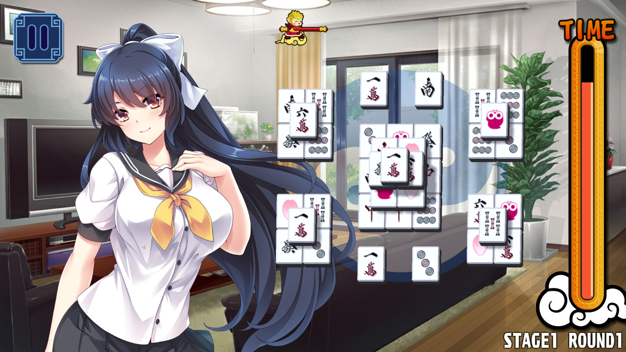 Pretty Girls Mahjong Solitaire [BLUE] screenshot 1