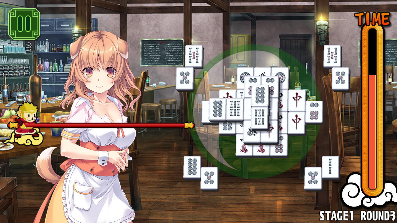 Pretty Girls Mahjong Solitaire [GREEN] screenshot 3