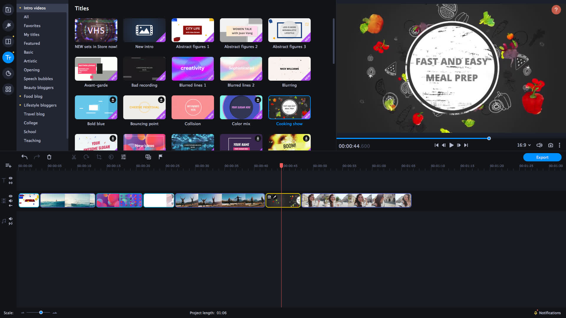 Movavi Video Editor Plus 2021 - Trendy Intro Set screenshot 2