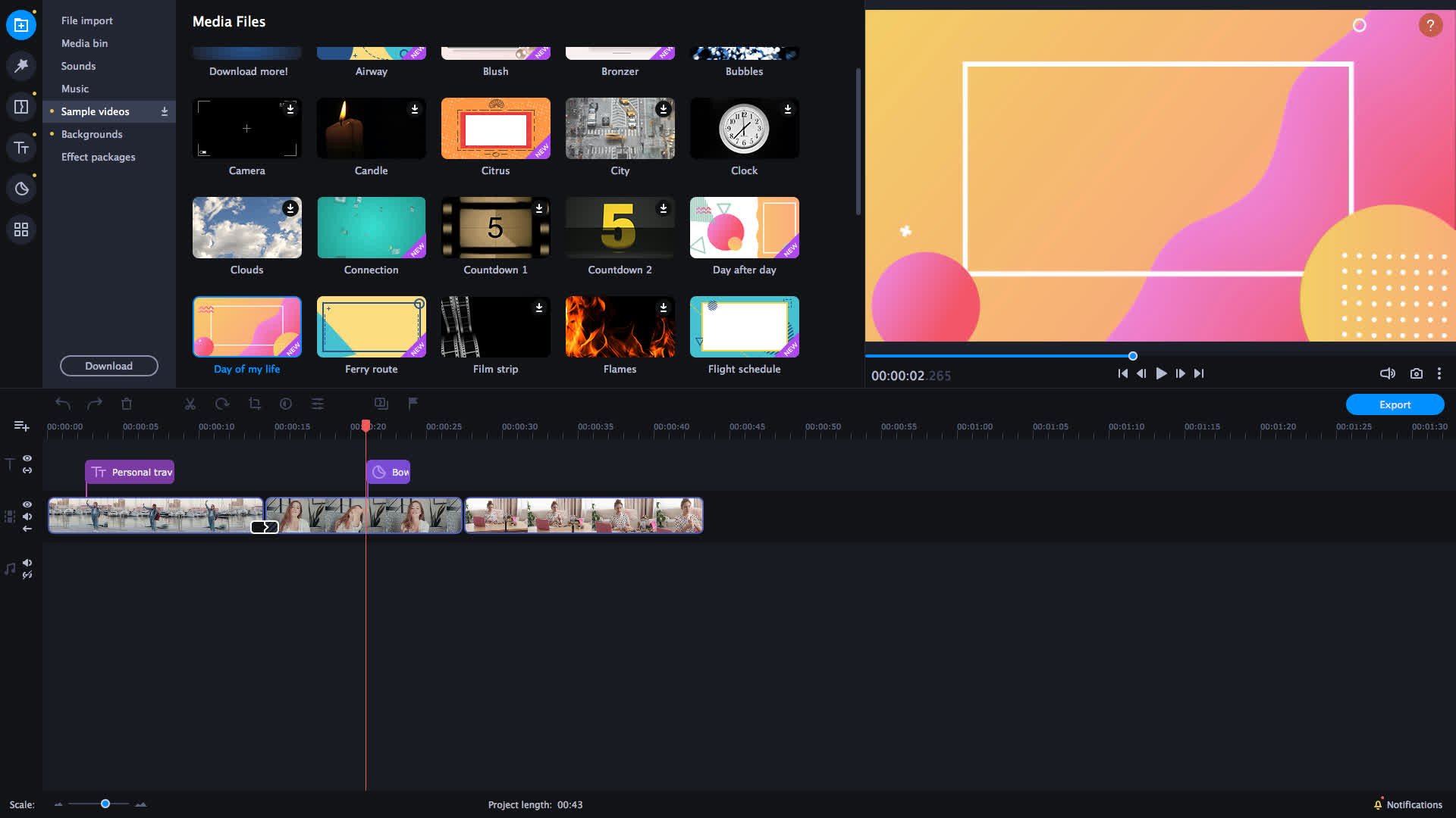 Movavi Video Editor Plus 2021 - Blogger Set screenshot 4