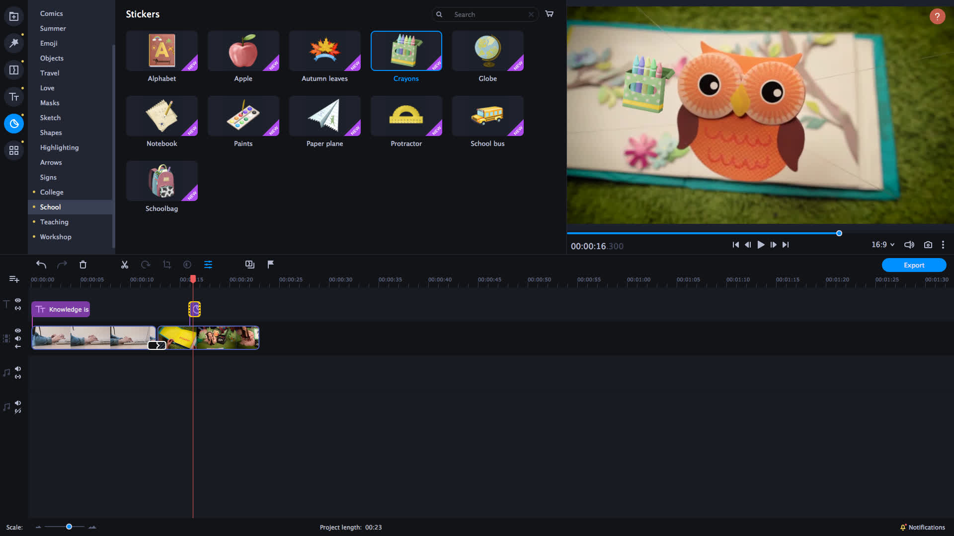 Movavi Video Editor Plus 2021 - Education Set screenshot 3