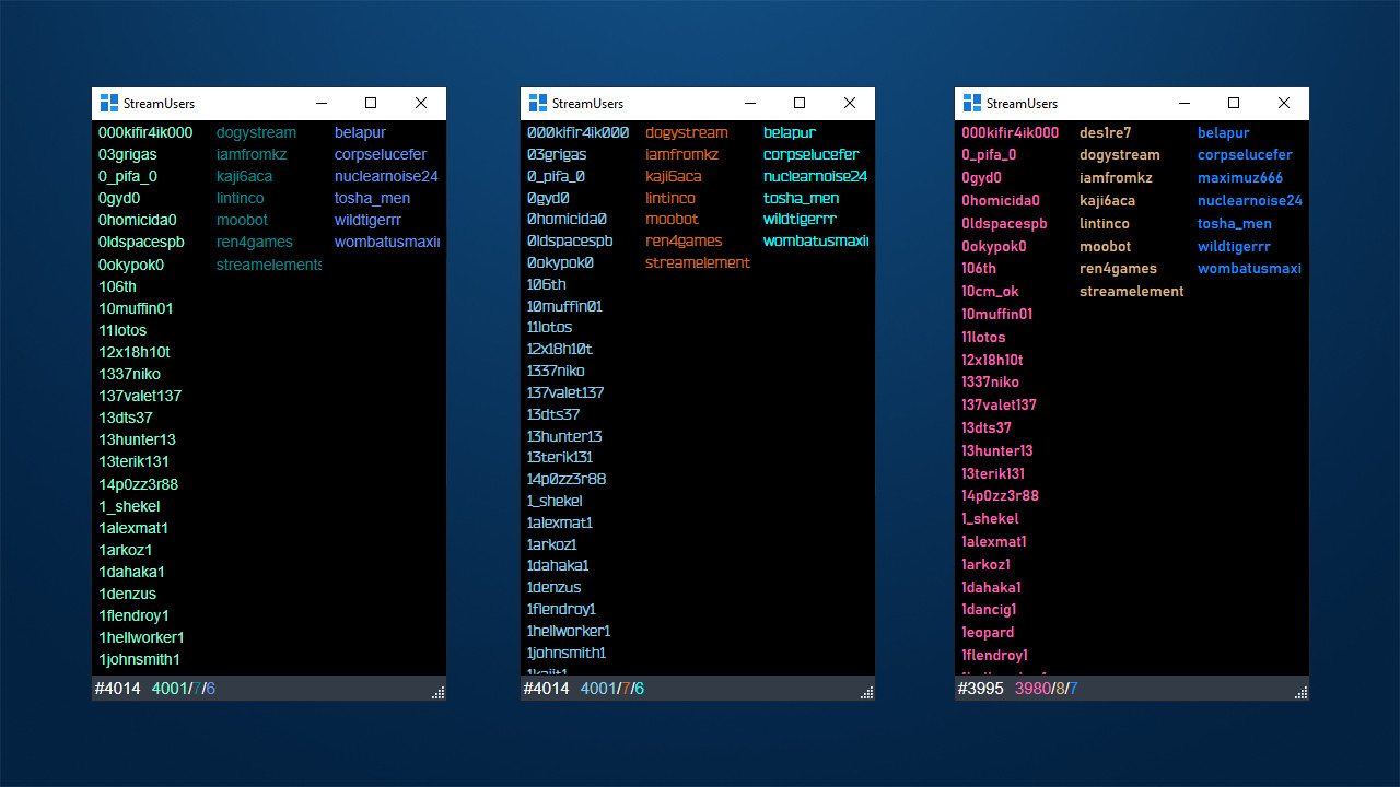 StreamUsers screenshot 2