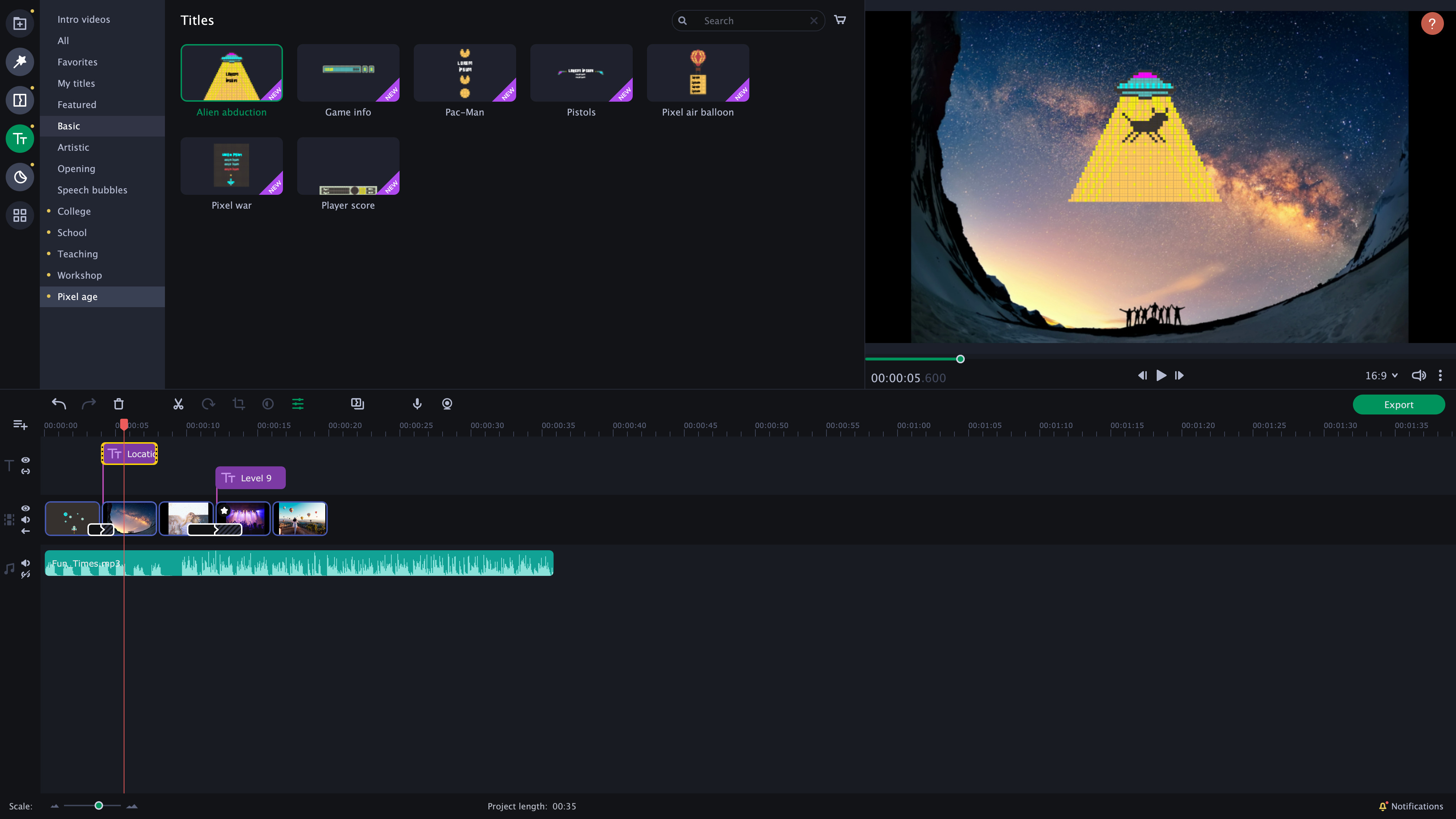 Movavi Slideshow Maker 8 - Pixel Age Pack screenshot 3