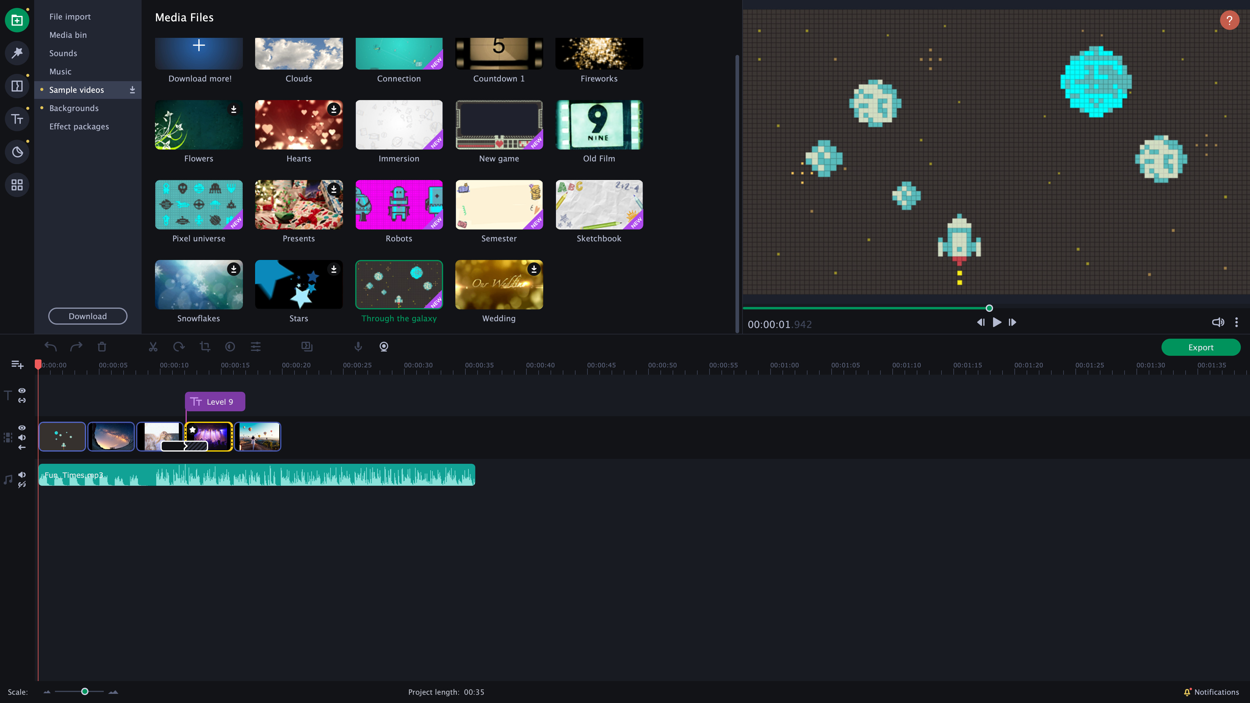 Movavi Slideshow Maker 8 - Pixel Age Pack screenshot 4