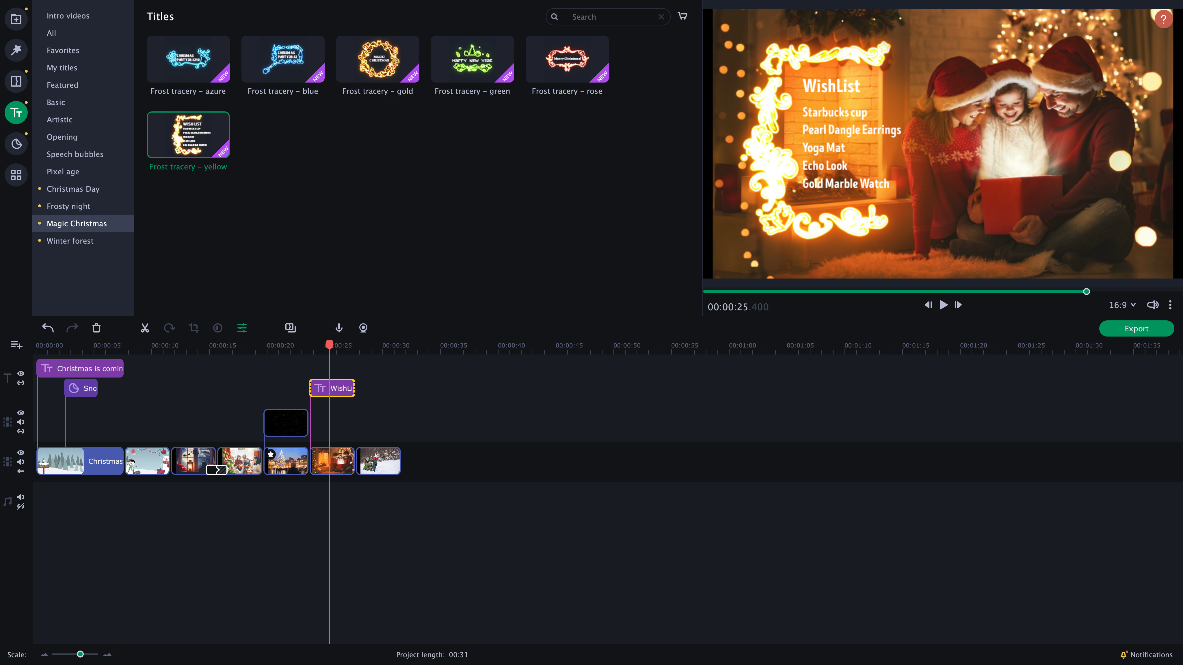 Movavi Slideshow Maker 8 - Christmas Party Set screenshot 5