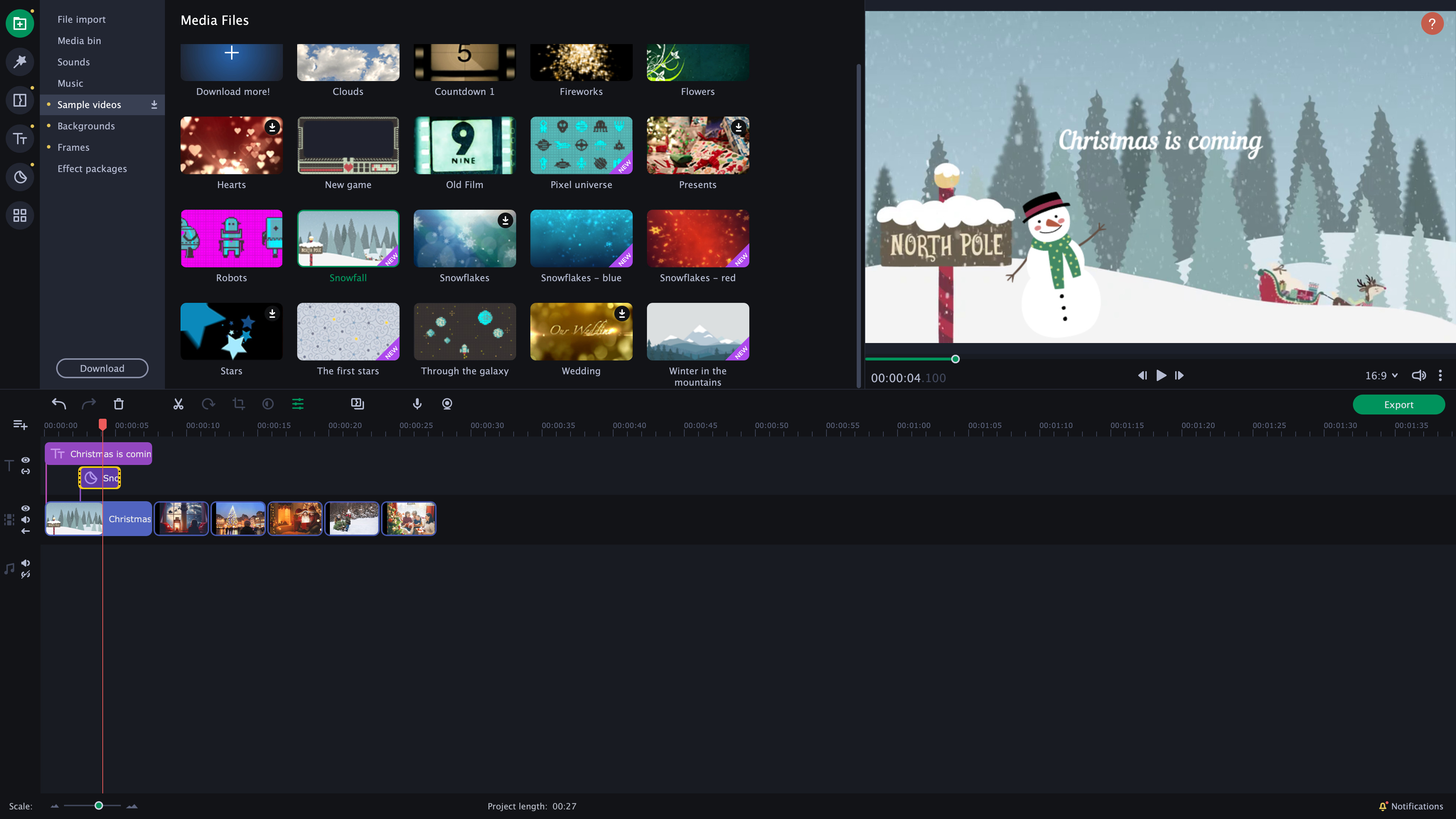 Movavi Slideshow Maker 8 - Christmas Party Set screenshot 3