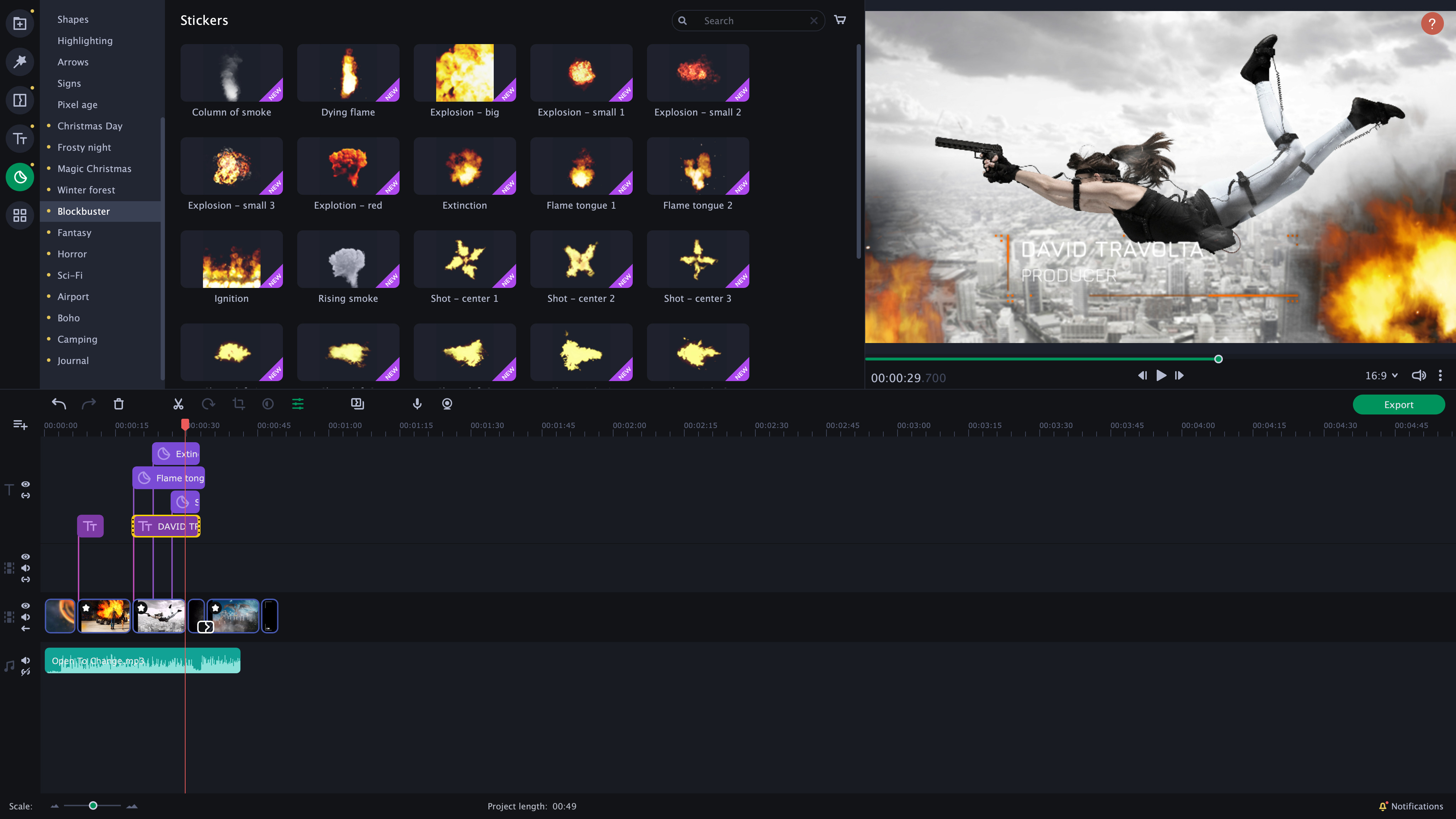 Movavi Slideshow Maker 8 - Cinematic Set screenshot 4