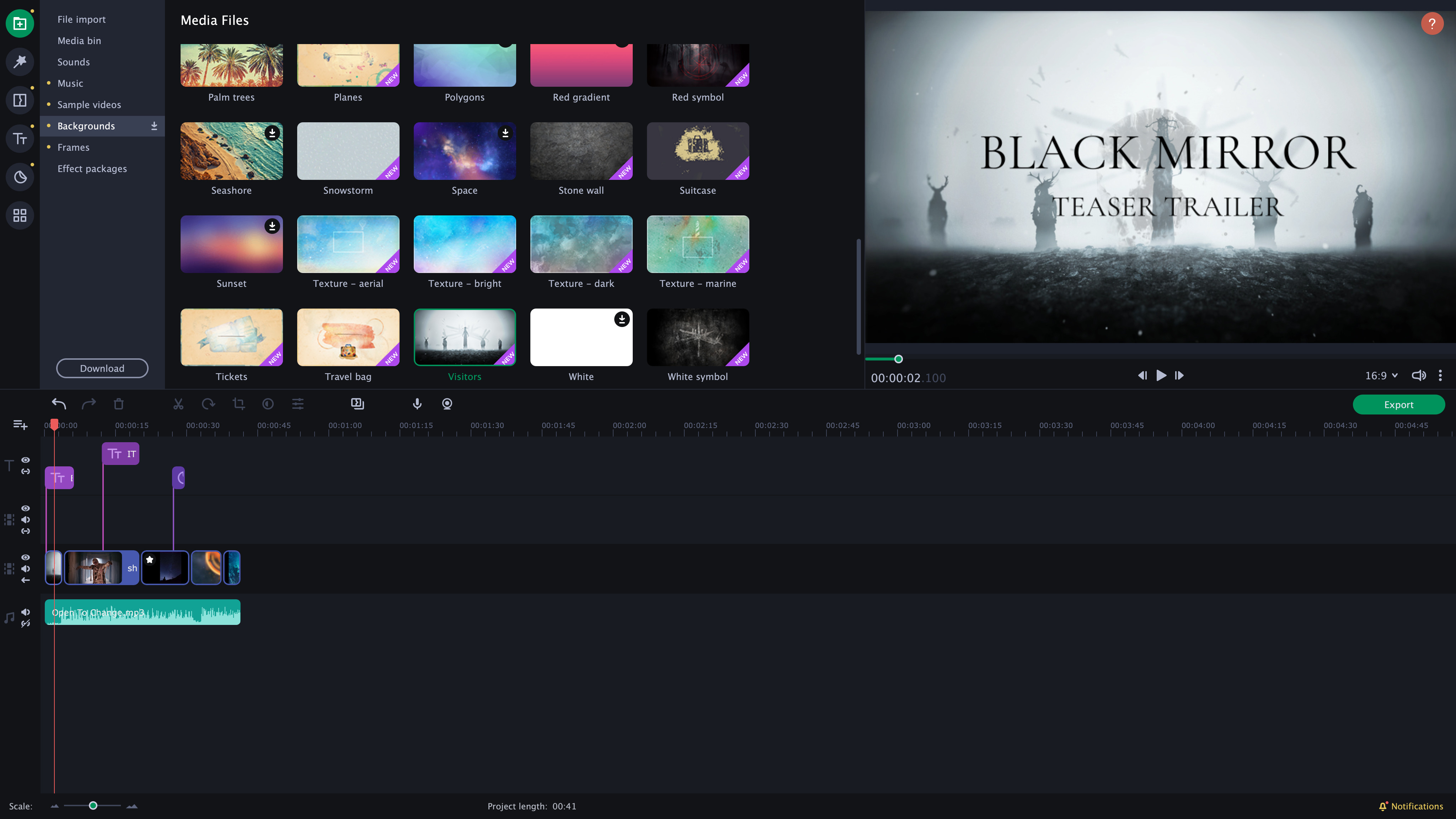 Movavi Slideshow Maker 8 - Cinematic Set screenshot 3